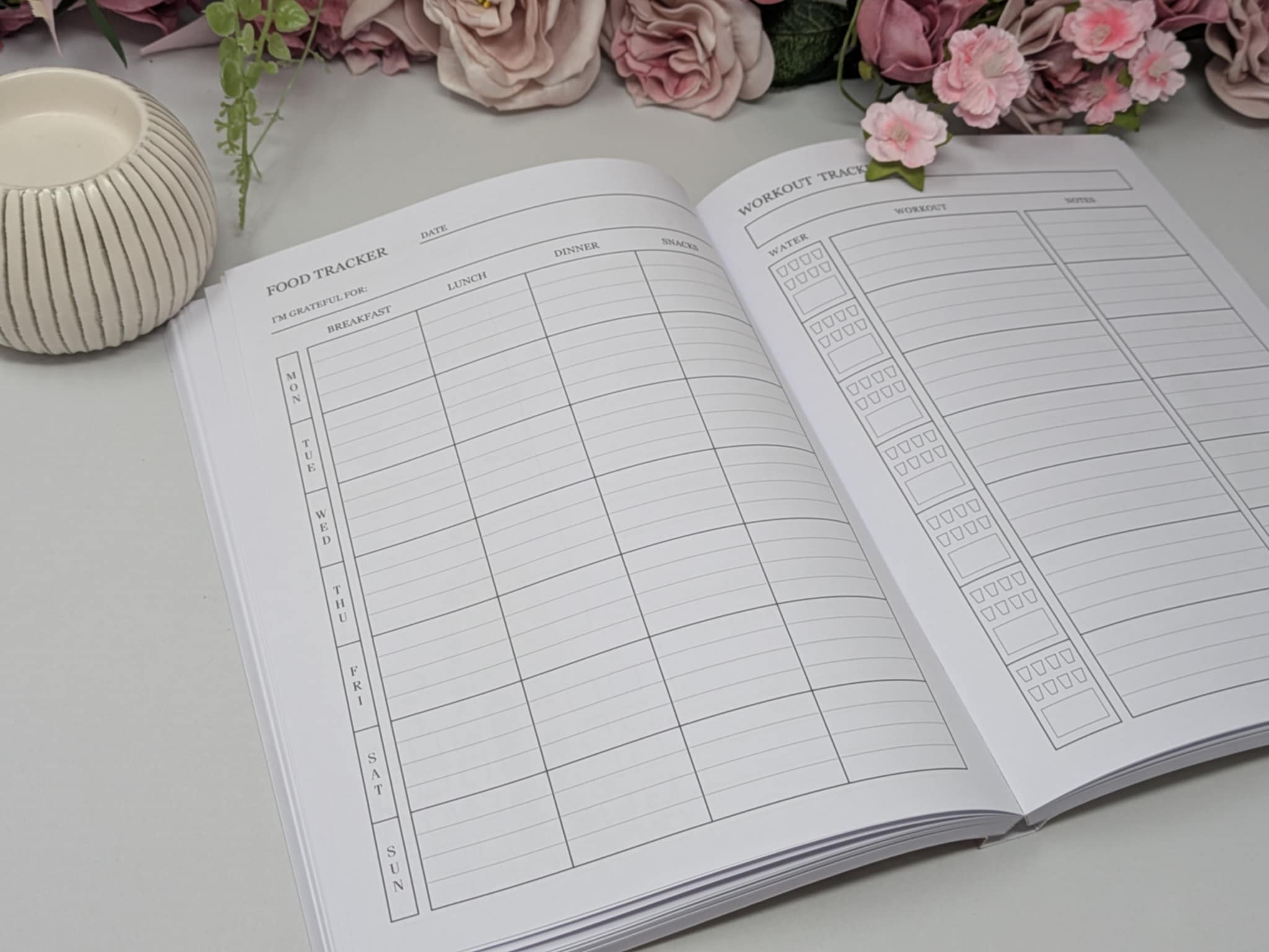 12 Month Health & Fitness Planner | Self Care Planner - Green Softback