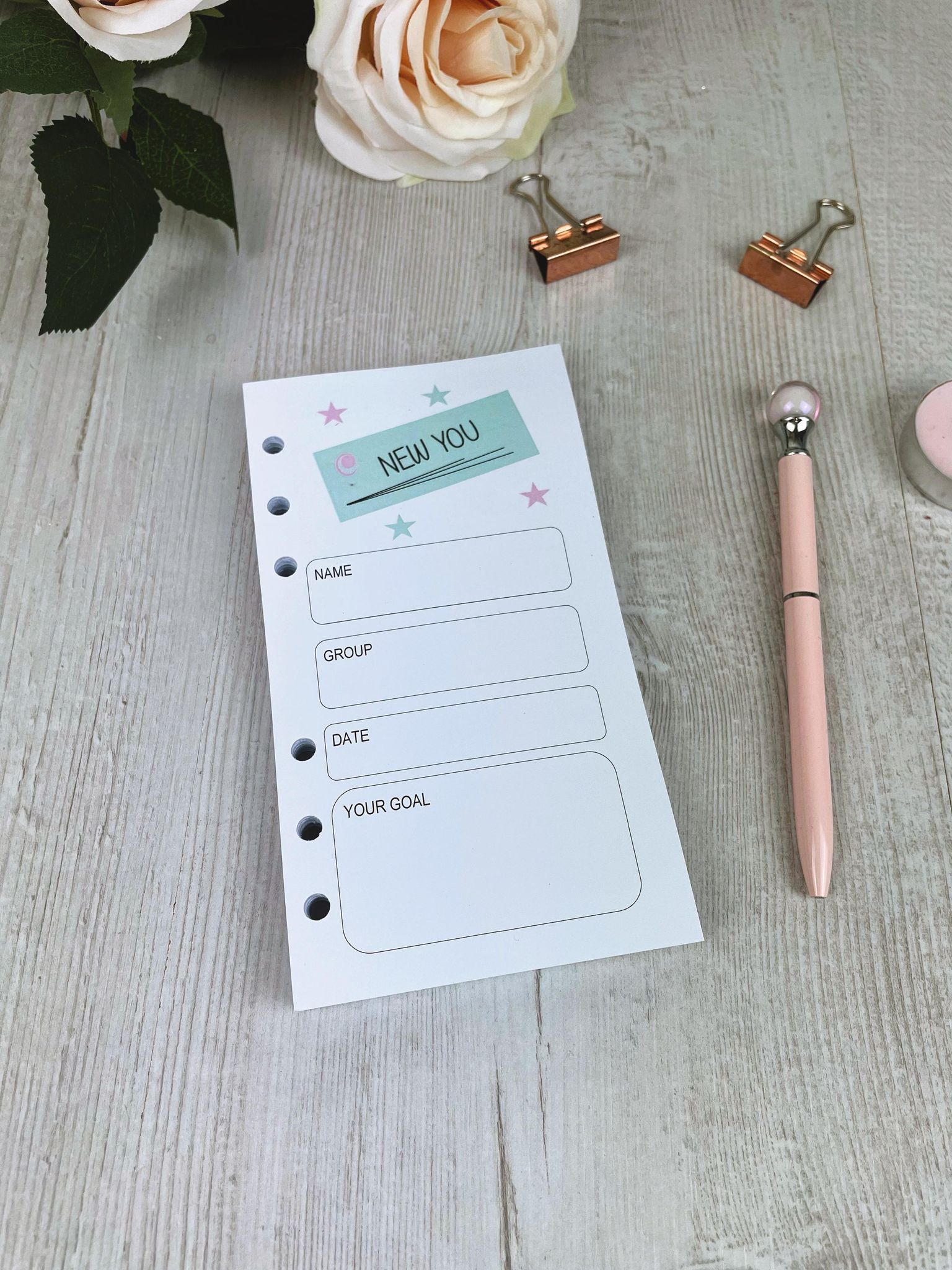 Food Diary Inserts - Personal Size Inserts