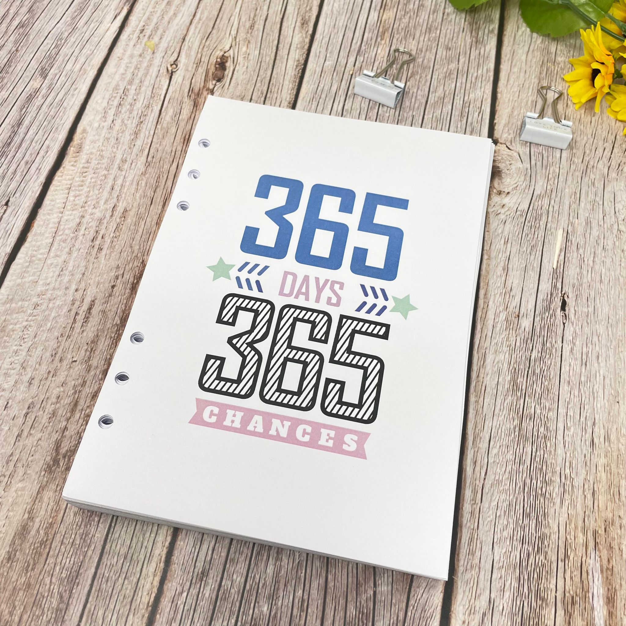 12 Month Food Diary Inserts - 365 Day Cover -A5 INSERTS