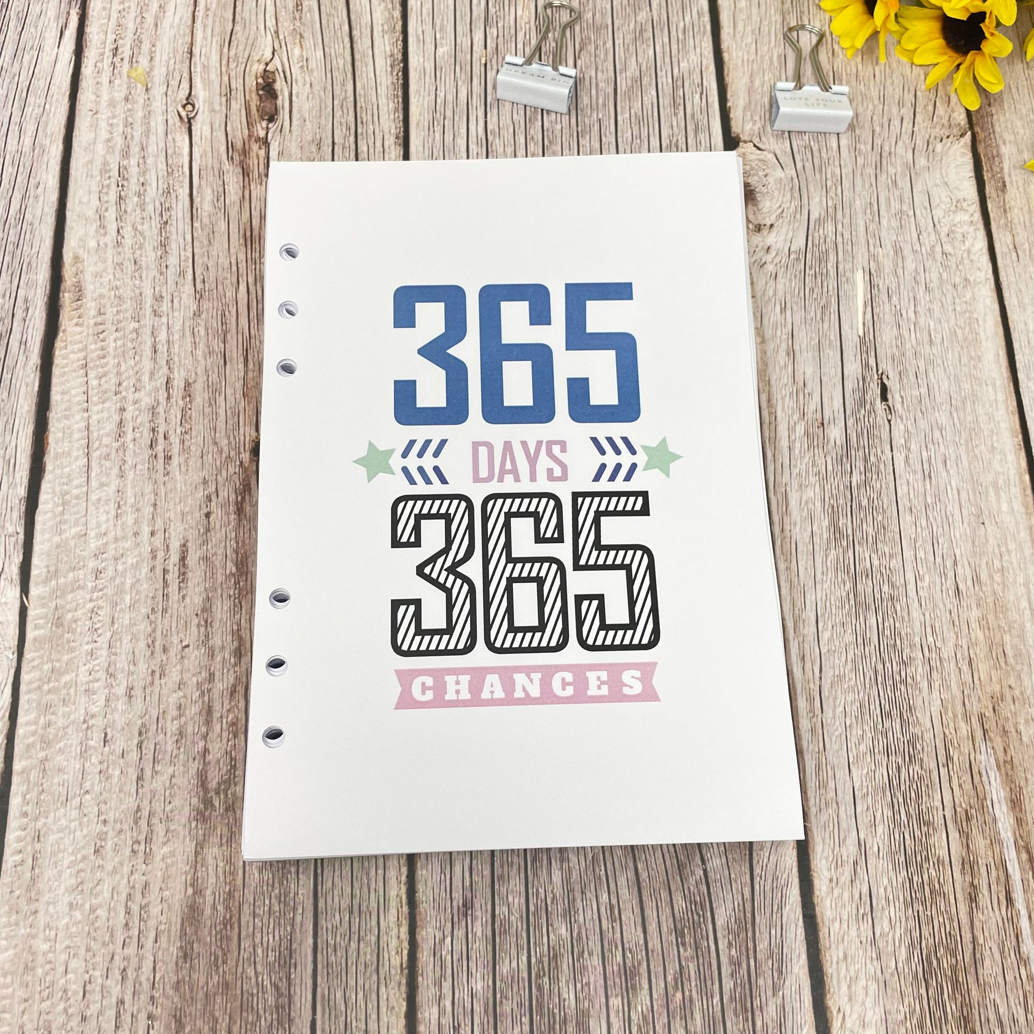 12 Month Food Diary Inserts - 365 Day Cover -A5 INSERTS