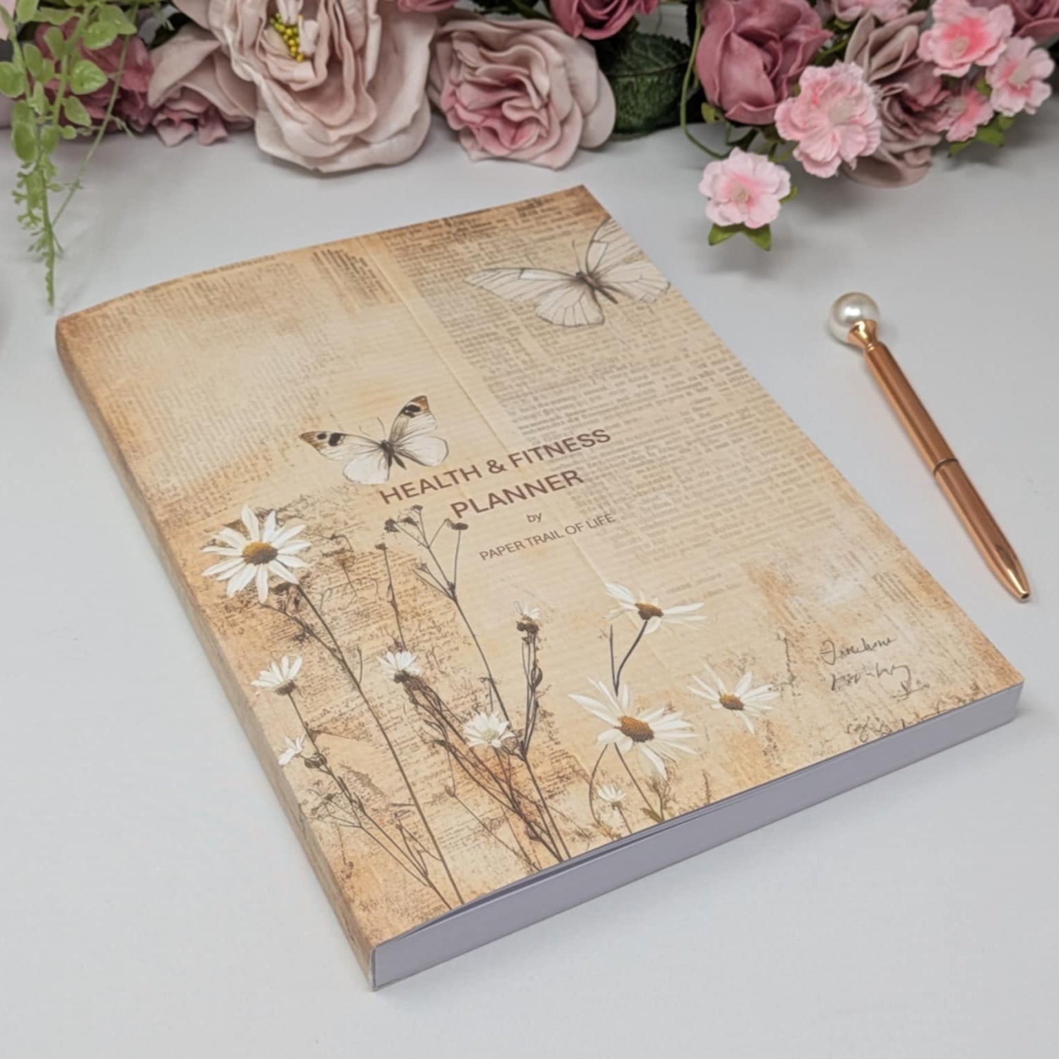 NEW - 12 Month Health & Fitness Planner - Bufferfly