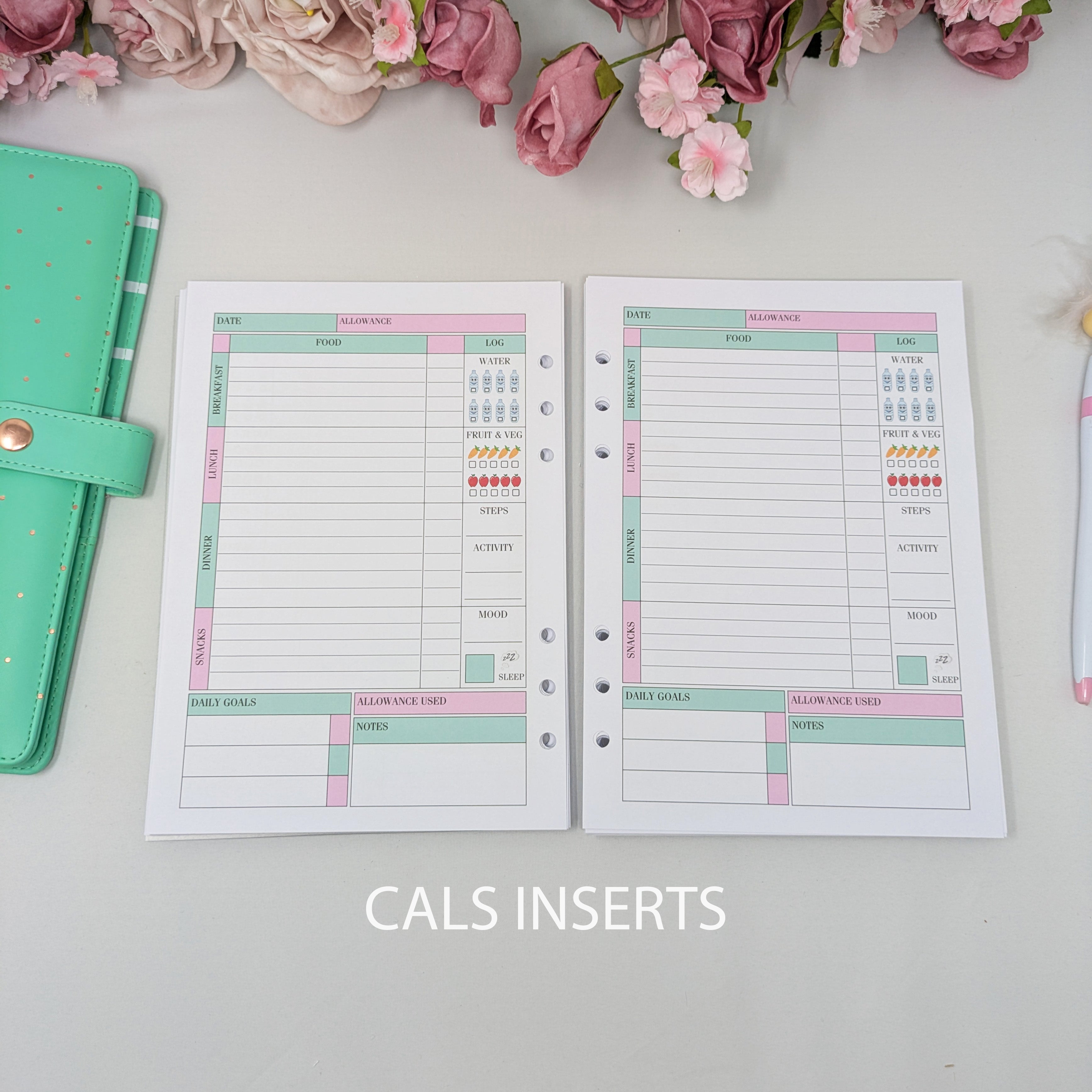 Deluxe Food Diary Inserts - Thank Yourself - A5 Inserts