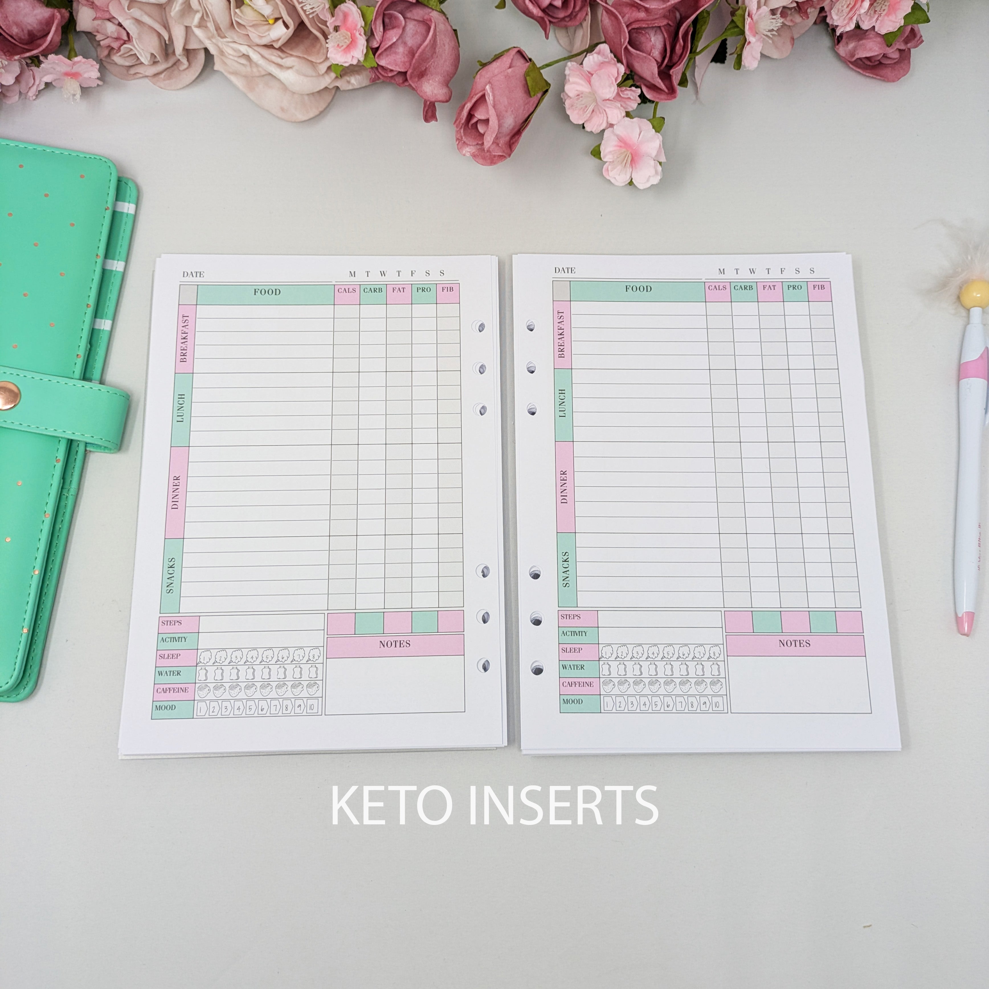 Deluxe Food Diary Inserts - Thank Yourself - A5 Inserts