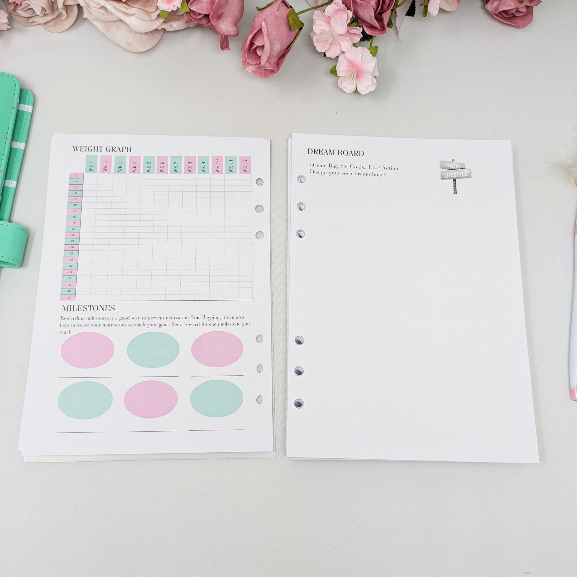 Deluxe Food Diary Inserts - Thank Yourself - A5 Inserts