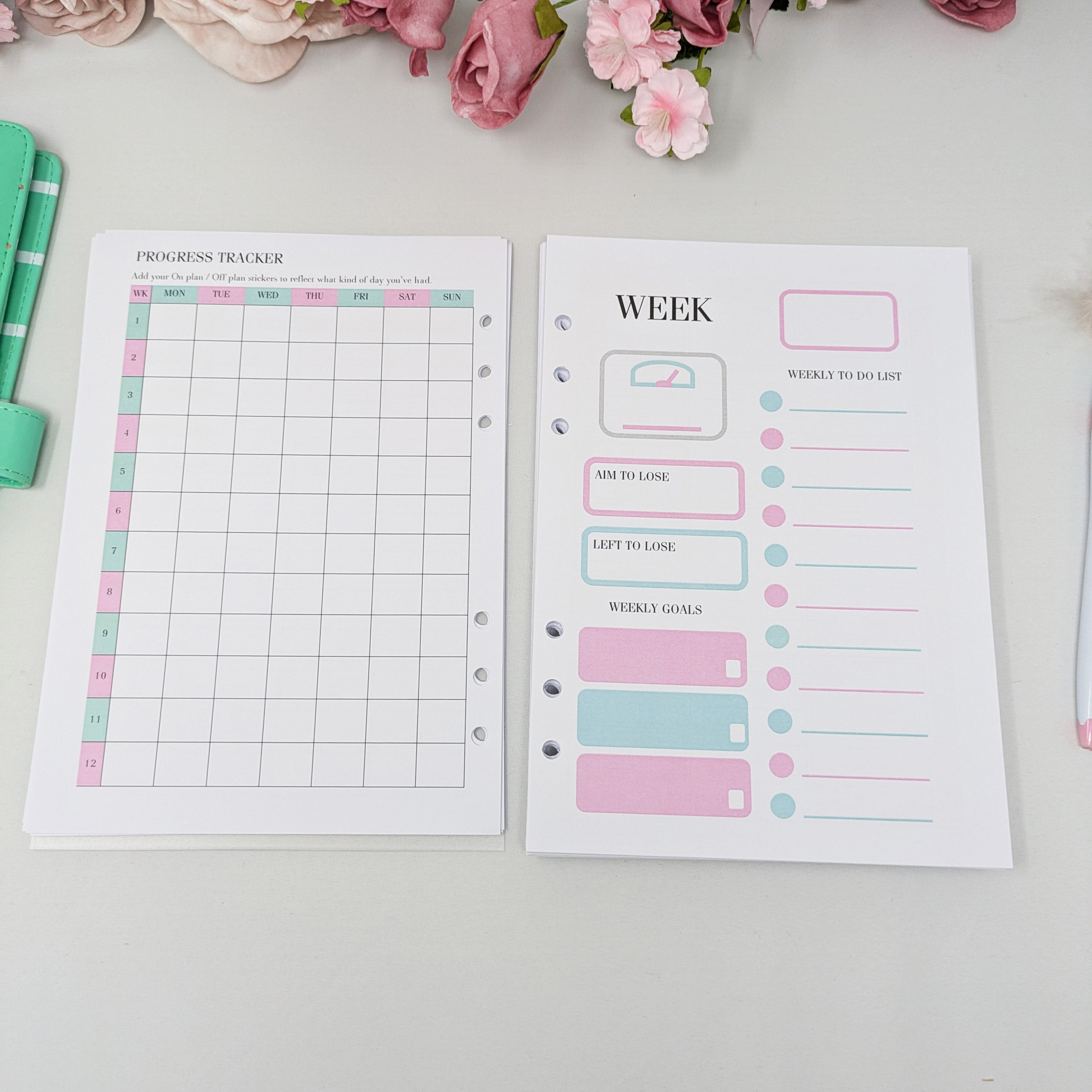 Deluxe Food Diary Inserts - Thank Yourself - A5 Inserts