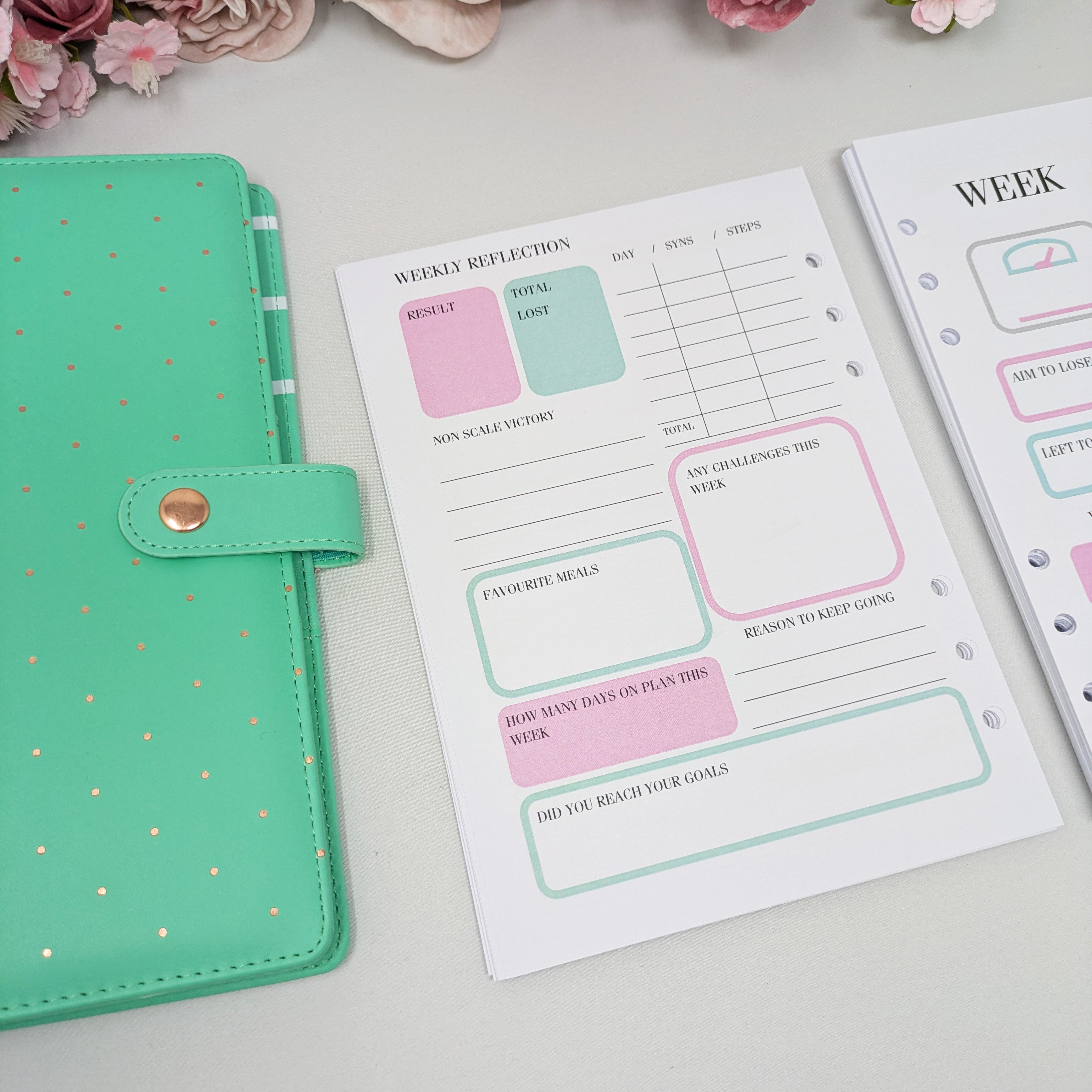 Deluxe Food Diary Inserts - Thank Yourself - A5 Inserts