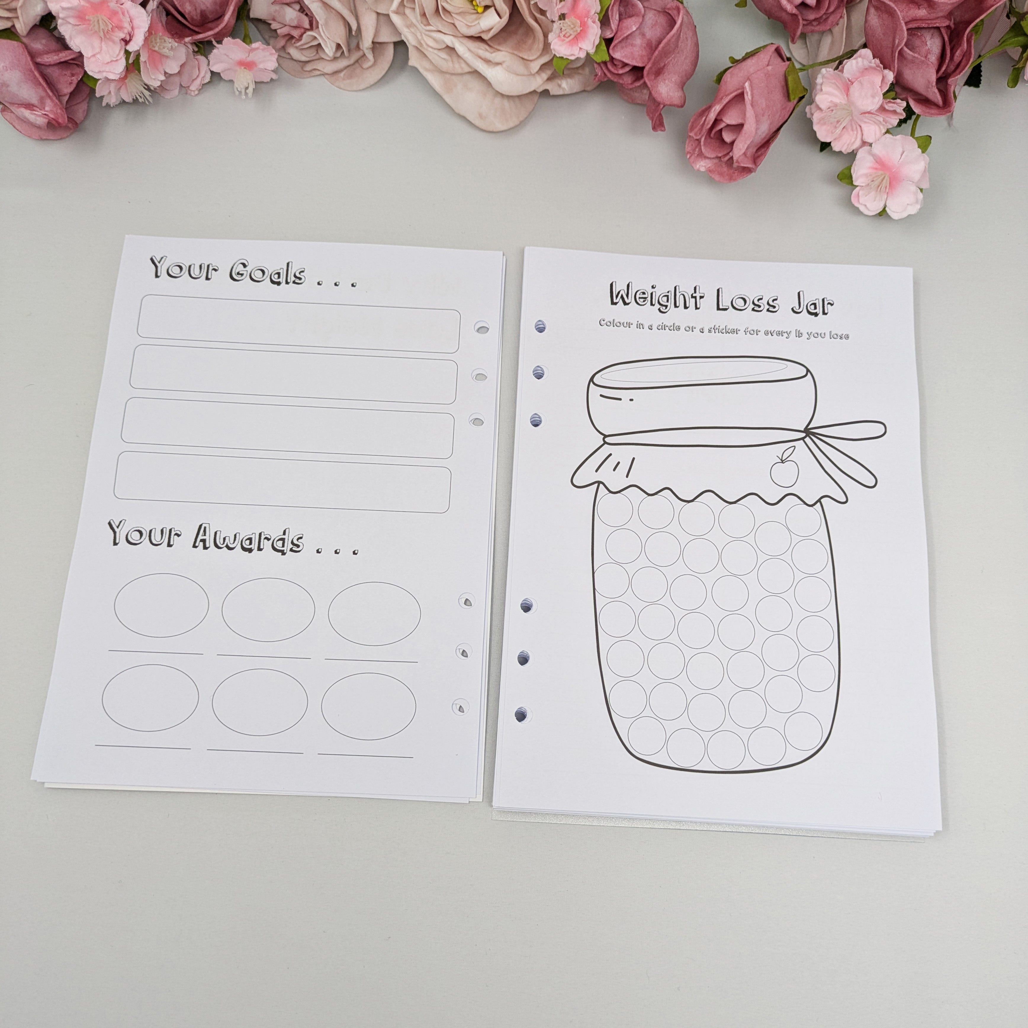 Slimming World Compatible Food Diary Inserts - A5 Size - SW9 Inserts