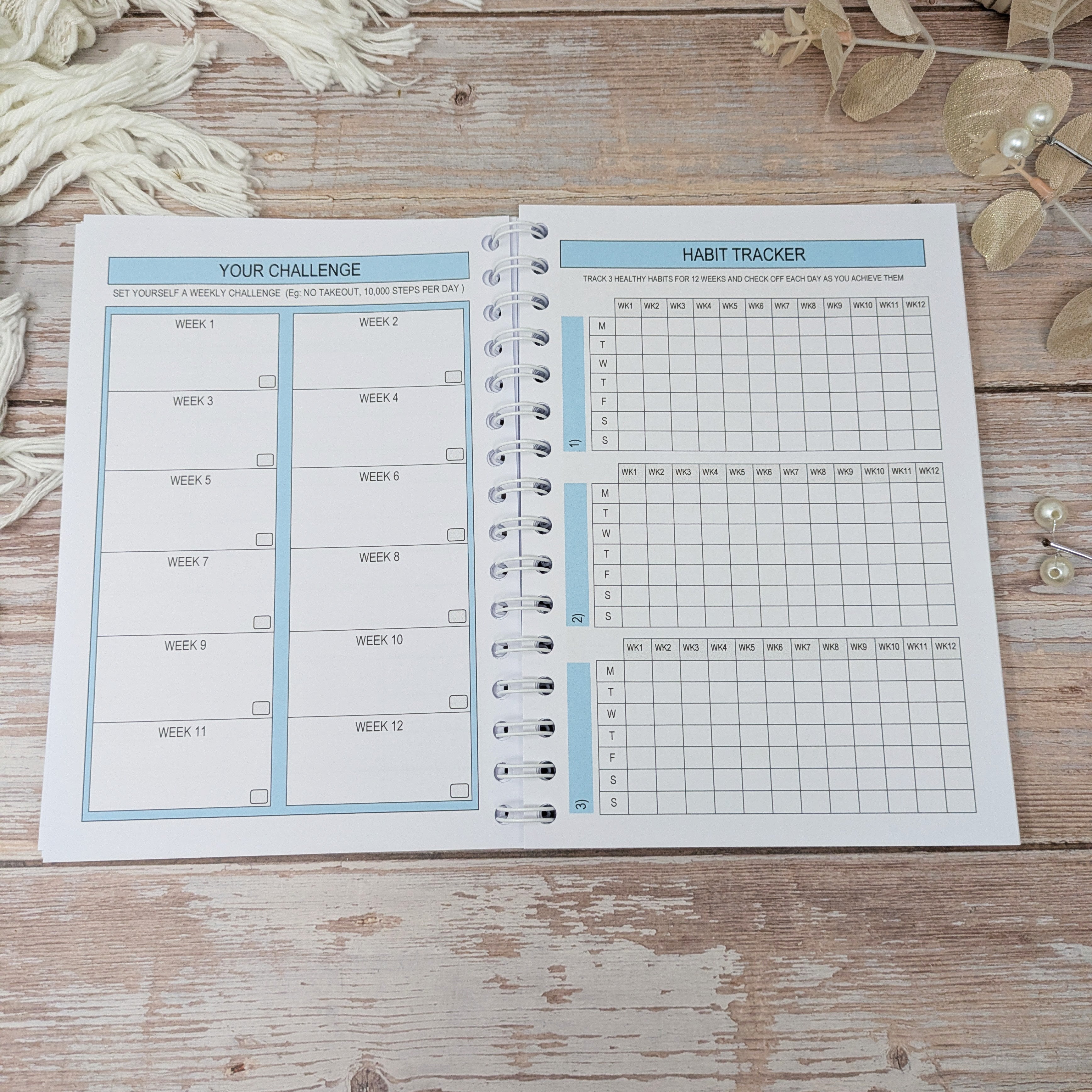 12 Wk Calories Original Food Diary - Always Bel In Blue