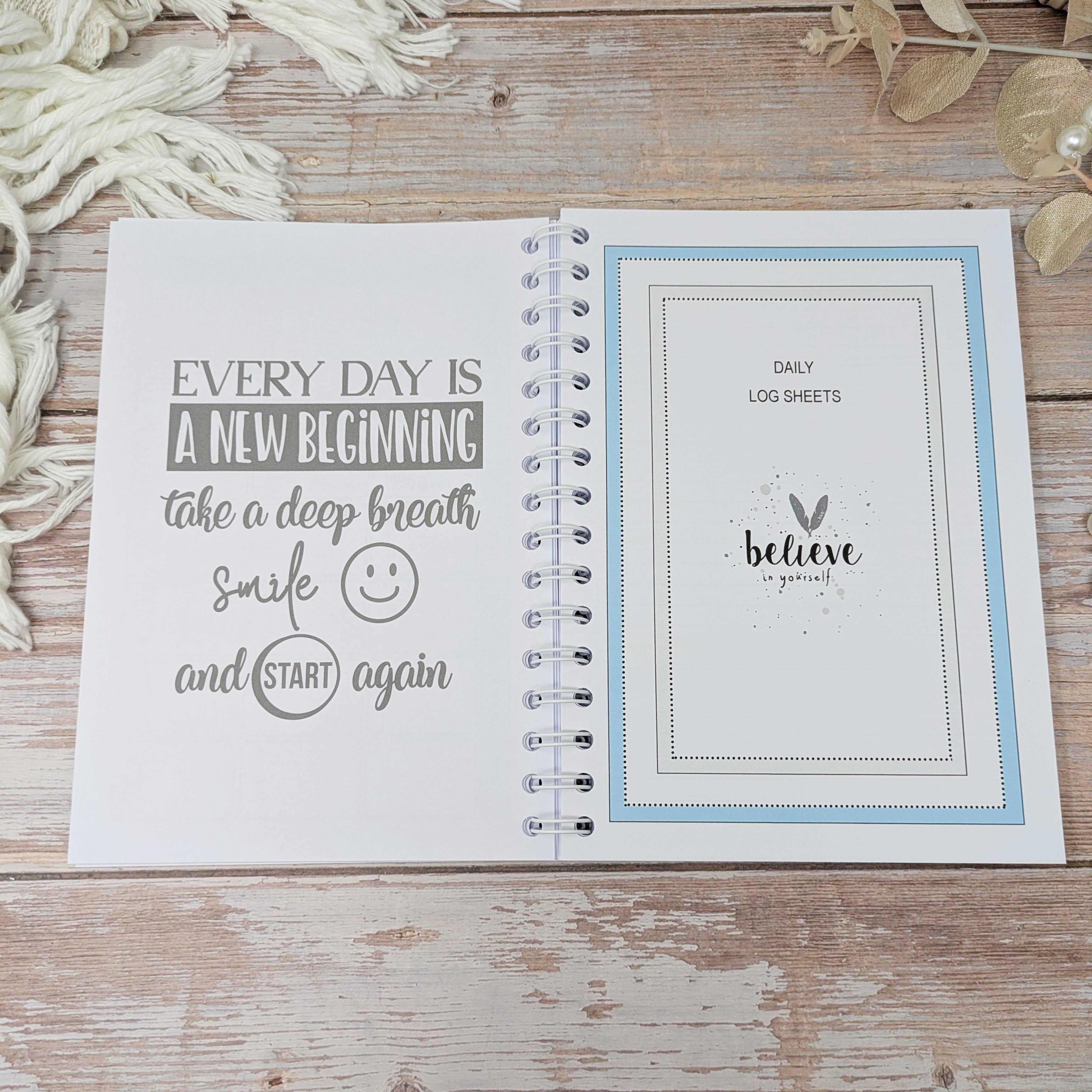 12 Wk Calories Original Food Diary - Always Bel In Blue