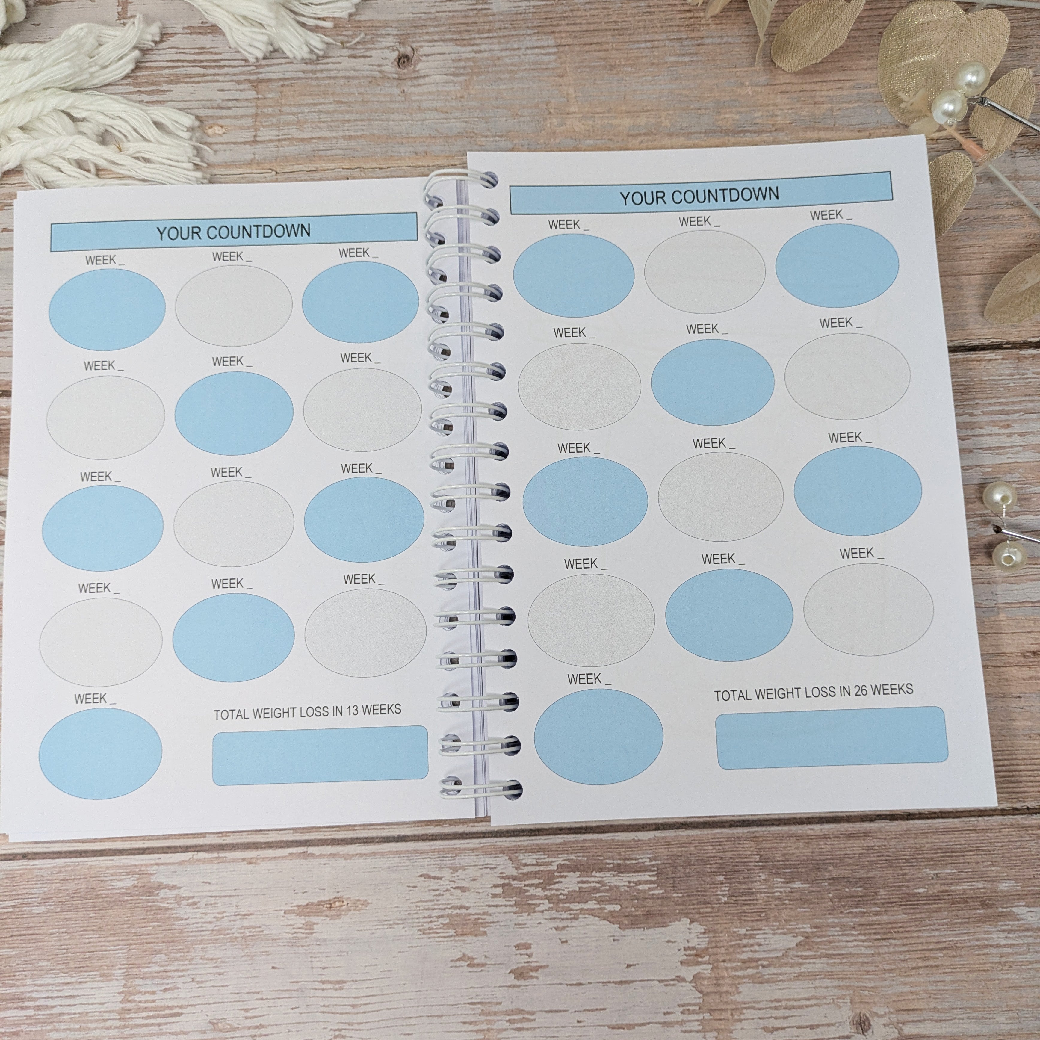 6M Calories Original Food Diary -  Always Bel In Blue