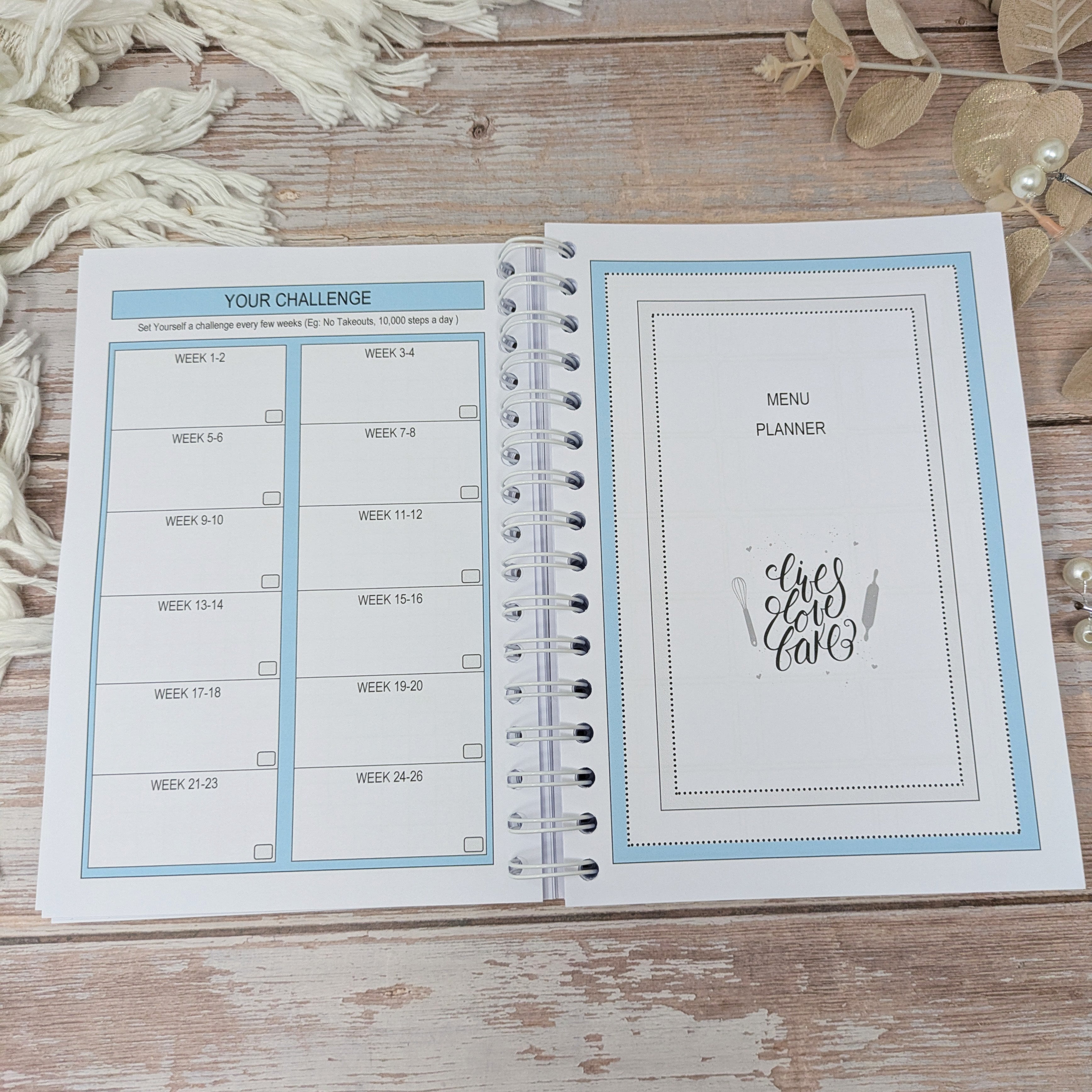 6M Calories Original Food Diary -  Always Bel In Blue