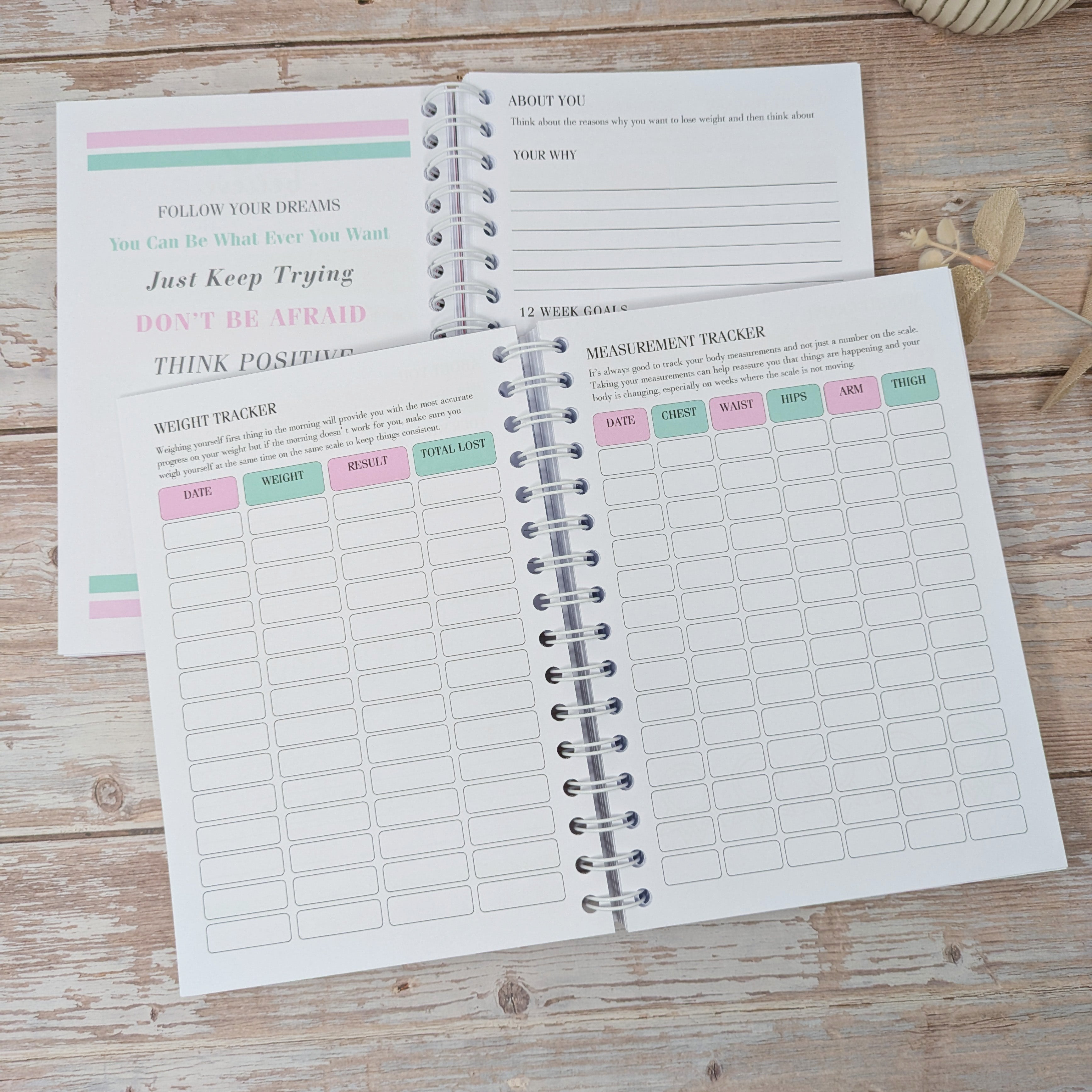 Deluxe Food Diary - Always Believe Pink