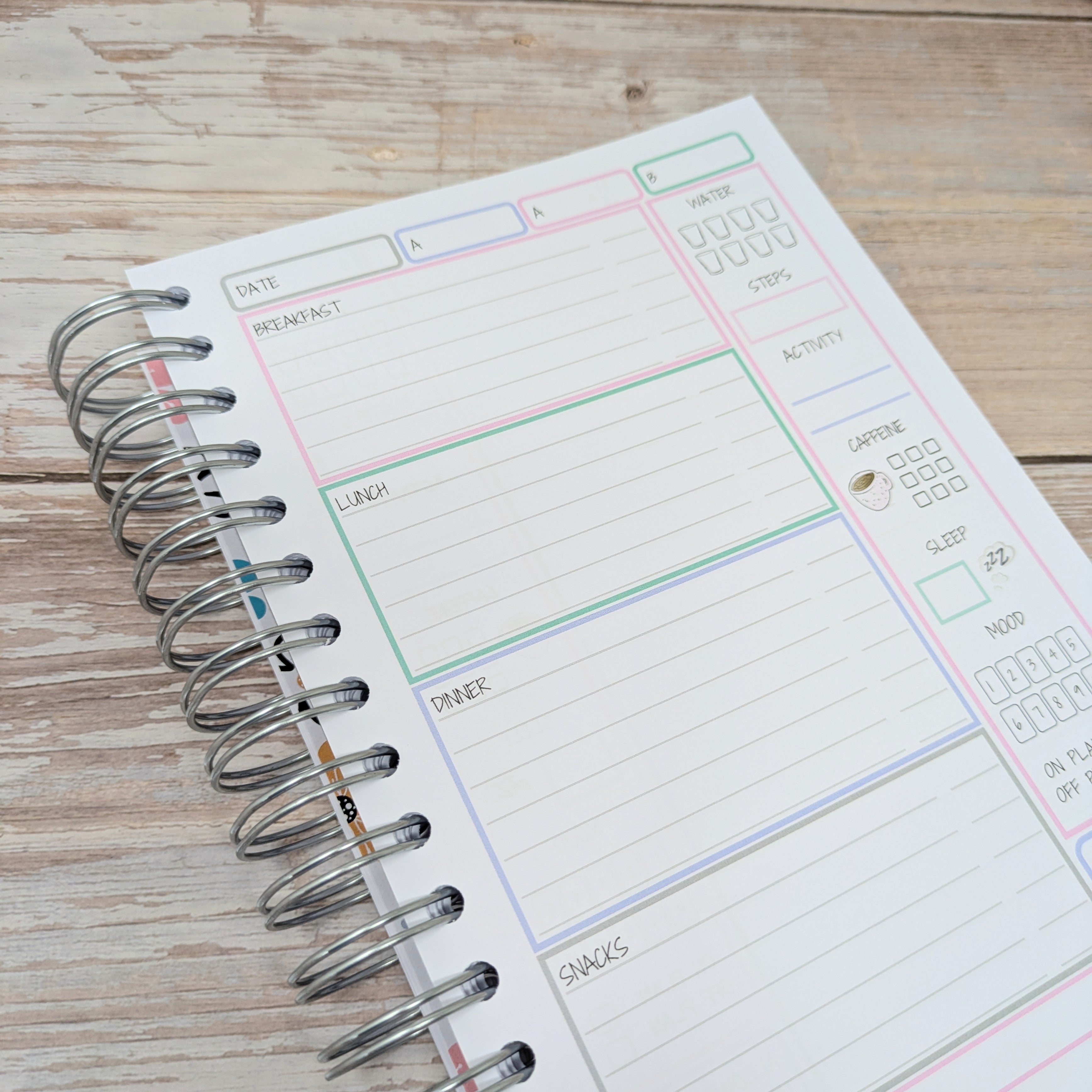 Slimming World Compatible Food diary, 12 week duration in pastel colours