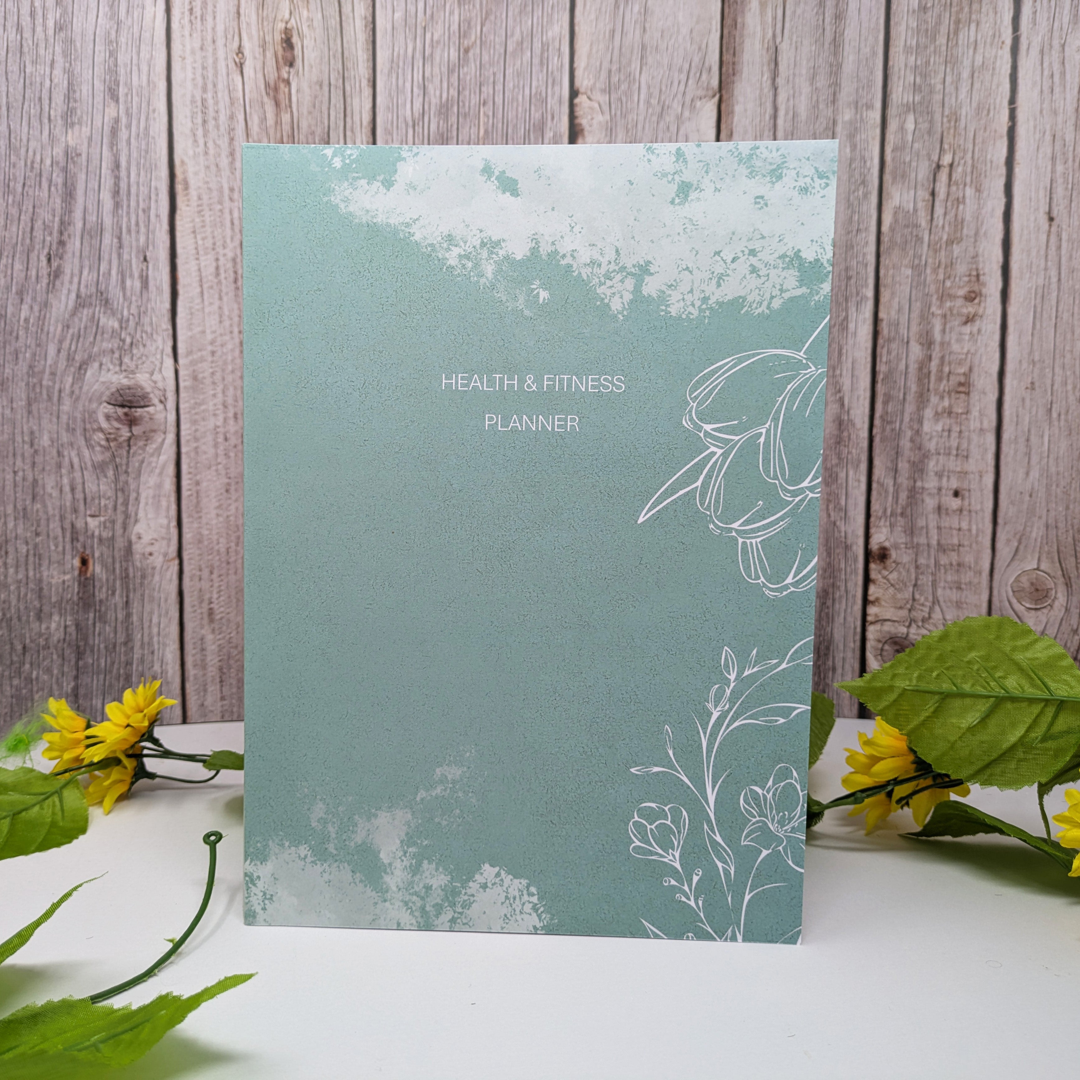 NEW - 12 Month Health & Fitness Planner - Green Cover