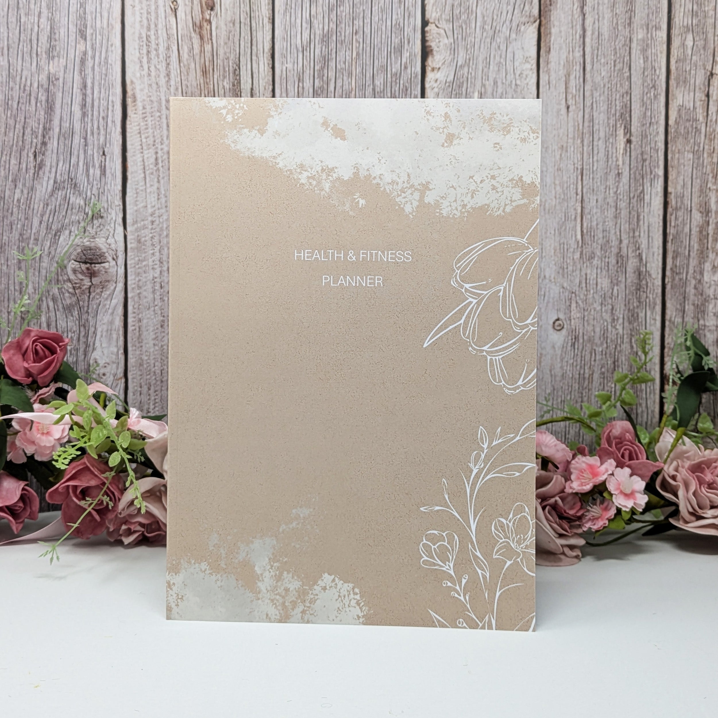 NEW - 12 Month Health & Fitness Planner - Beige Cover