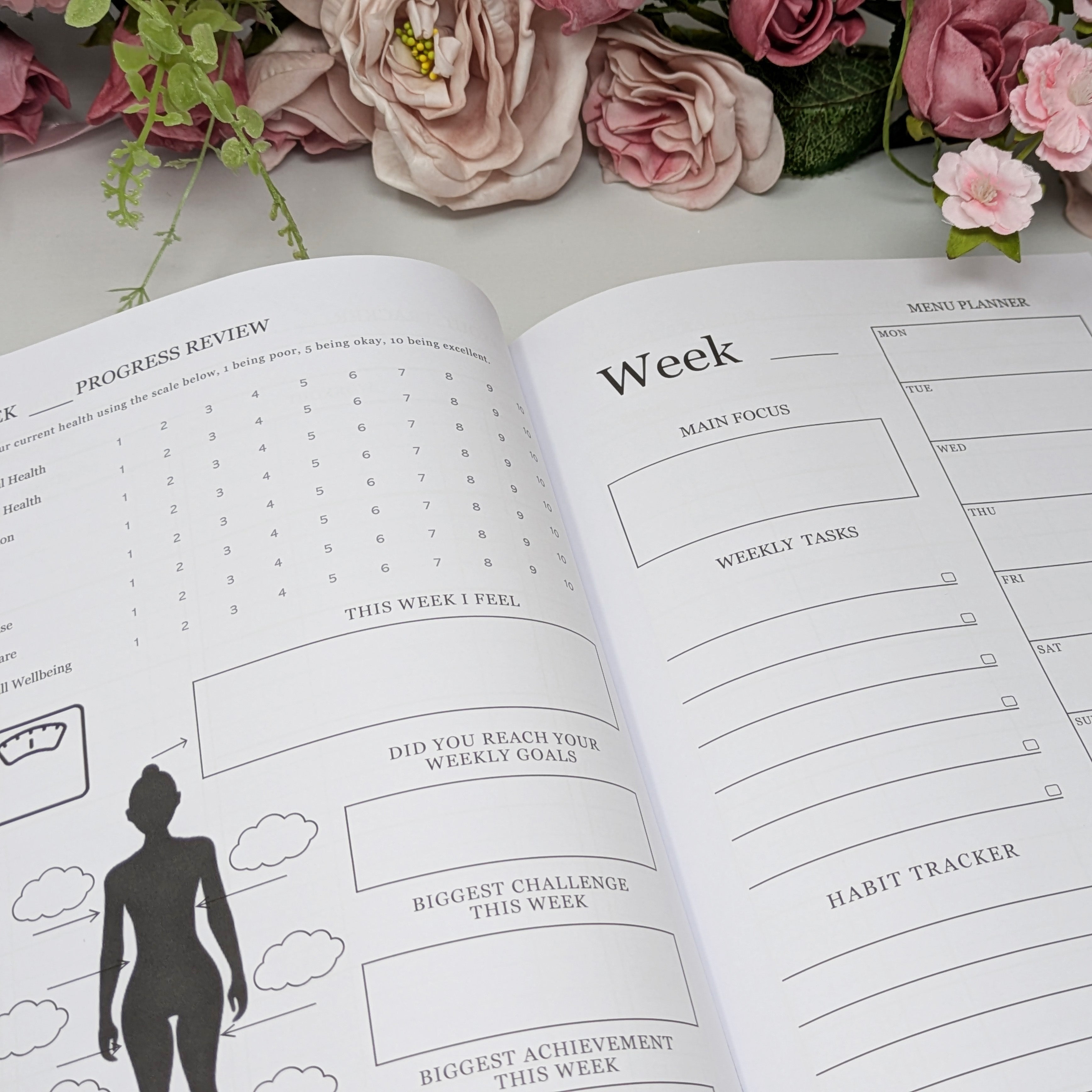 NEW - 12 Month Health & Fitness Planner - Bufferfly