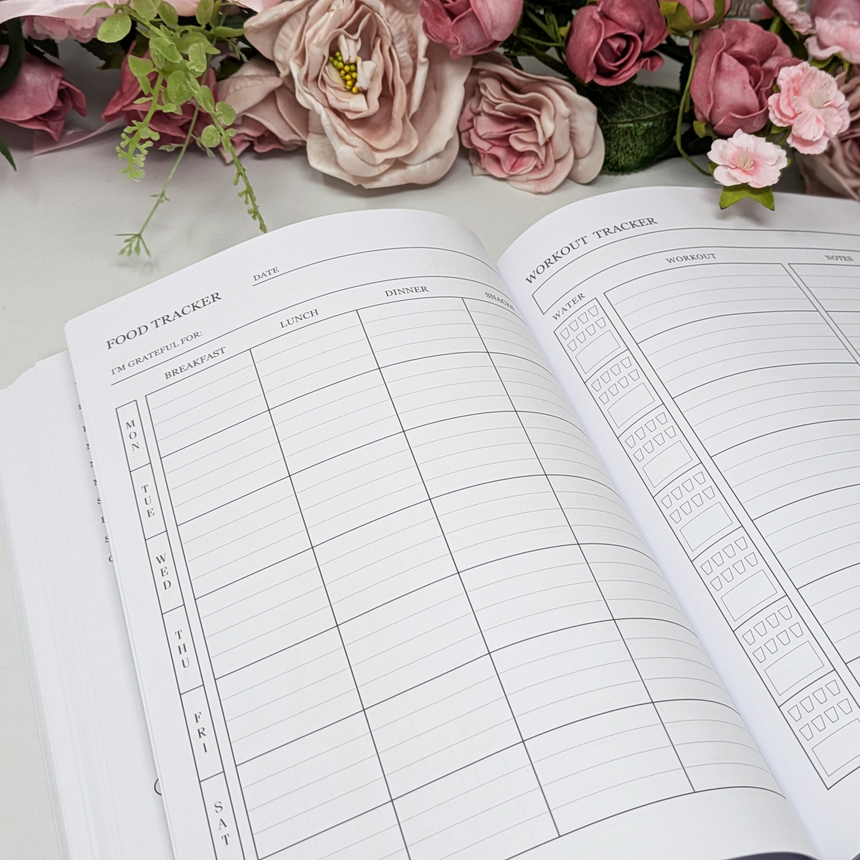 NEW - 12 Month Health & Fitness Planner - Beige Cover