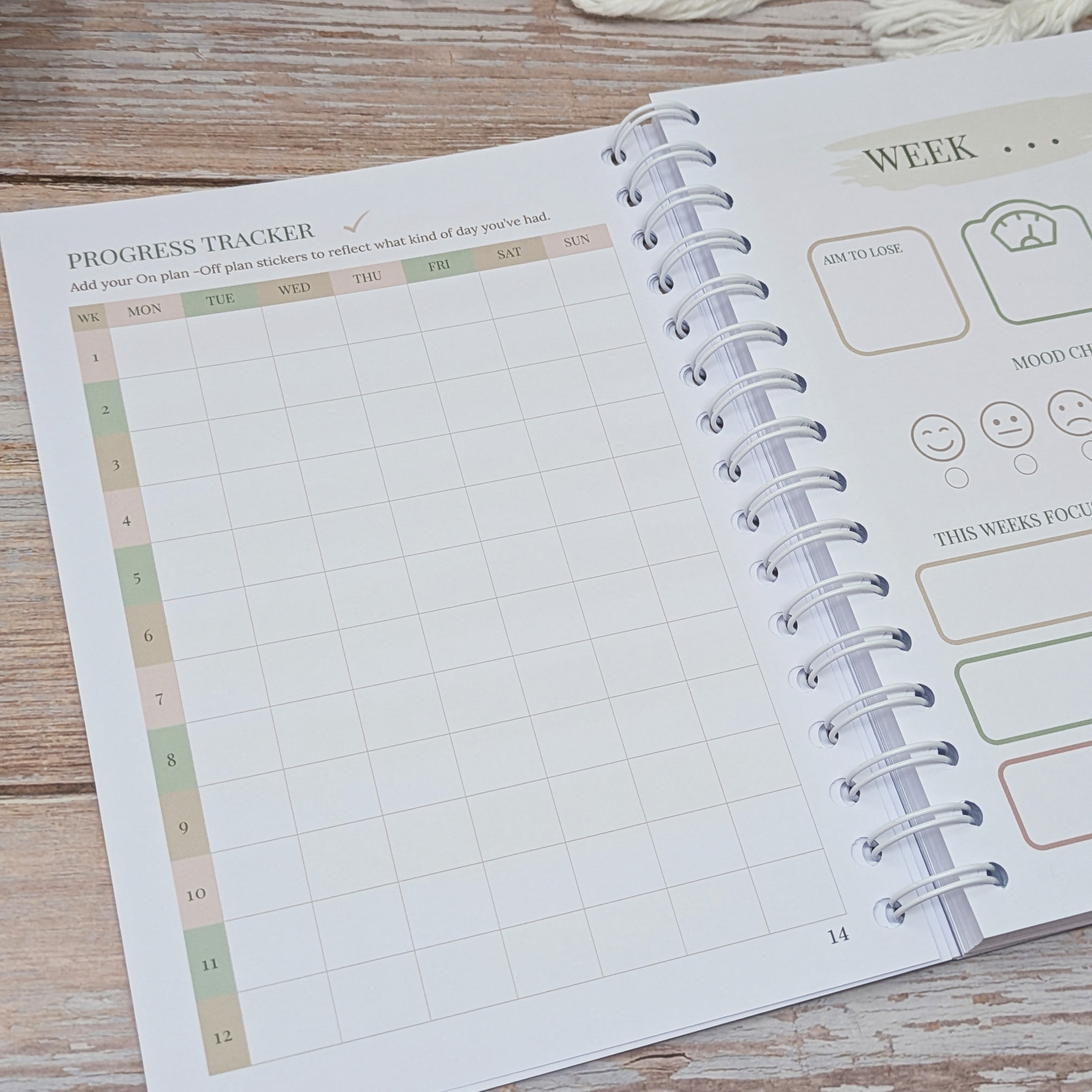 12 Week Weight Loss Journal - Flutter & Bloom