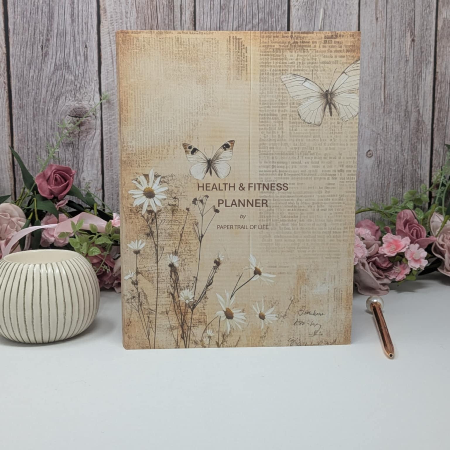 NEW - 12 Month Health & Fitness Planner - Bufferfly