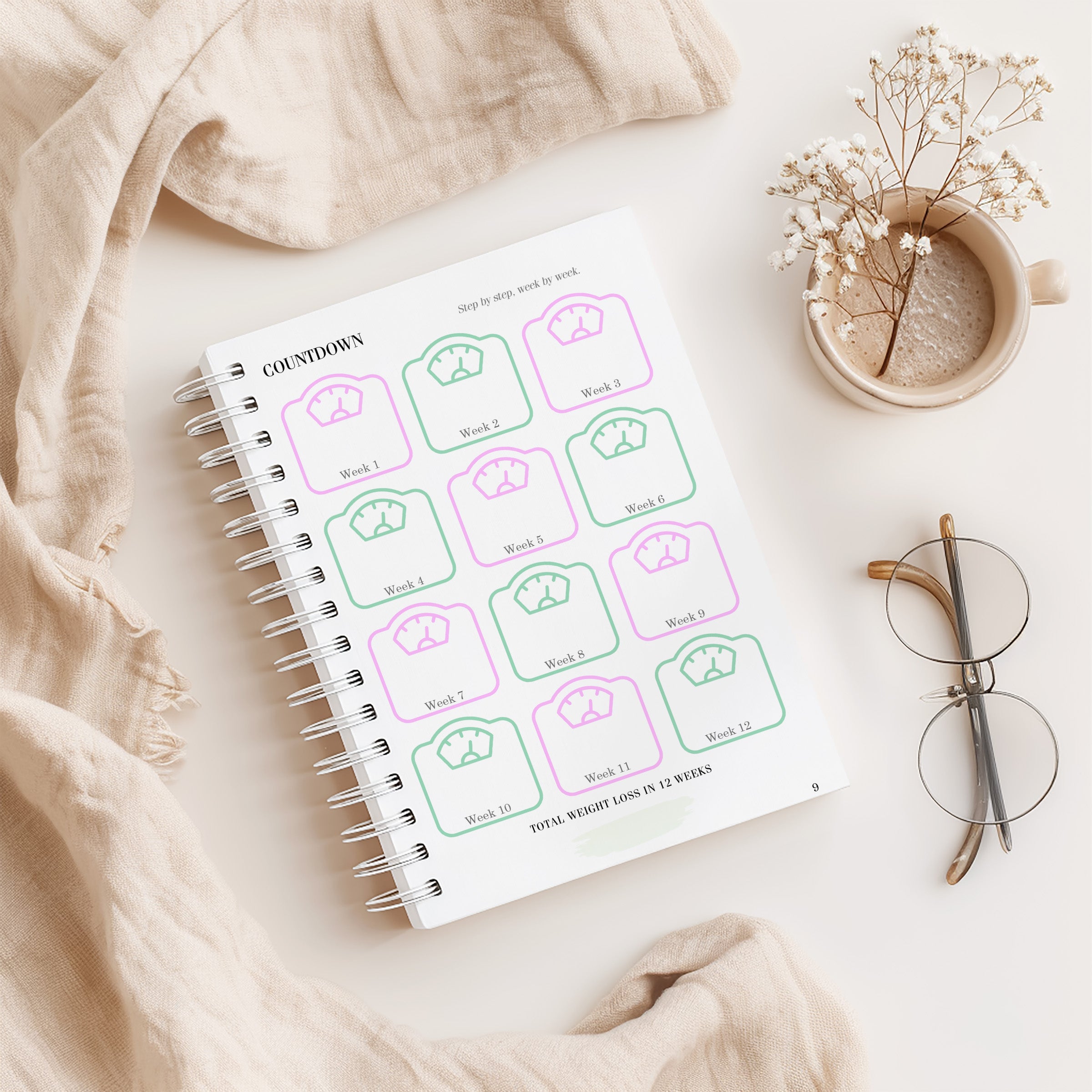 12 Week Weight Loss Journal, Food Diary - Get Shit Together