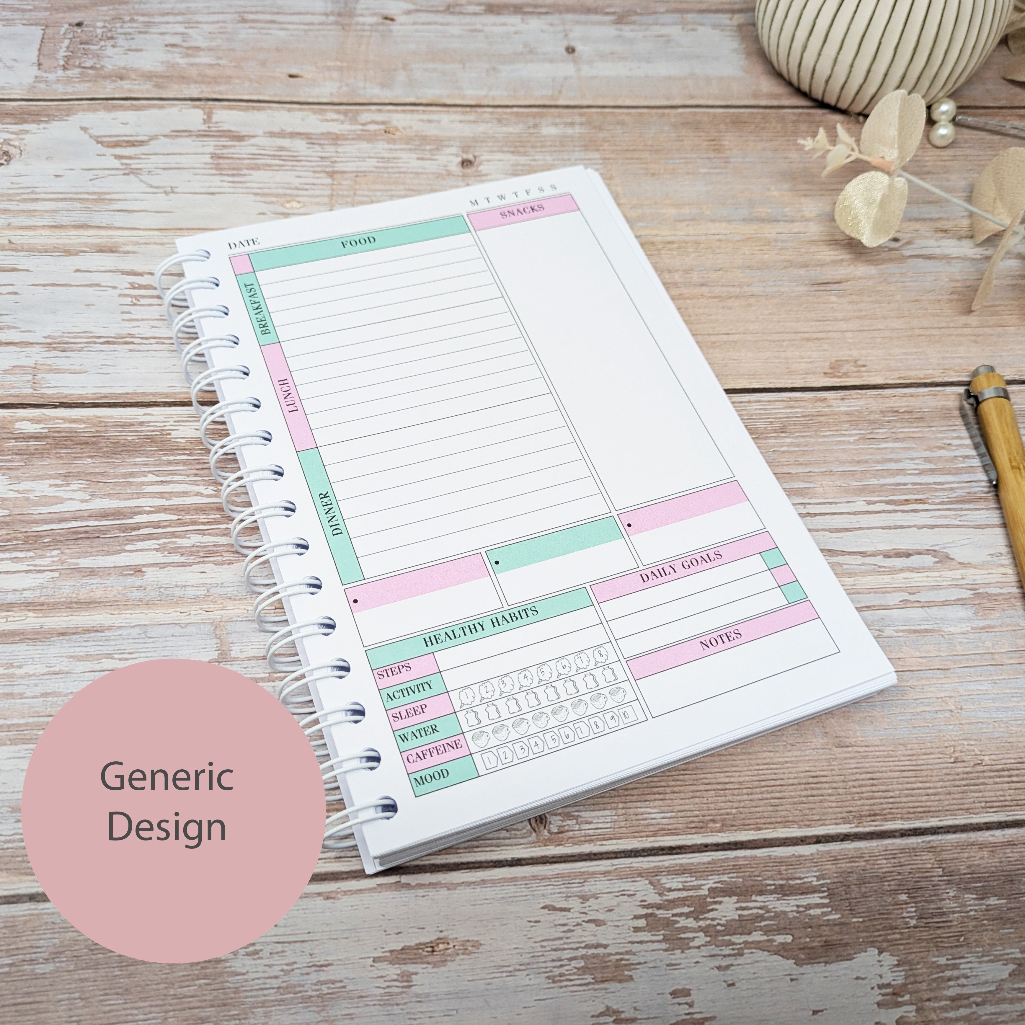 Deluxe Food Diary - Always Believe Pink