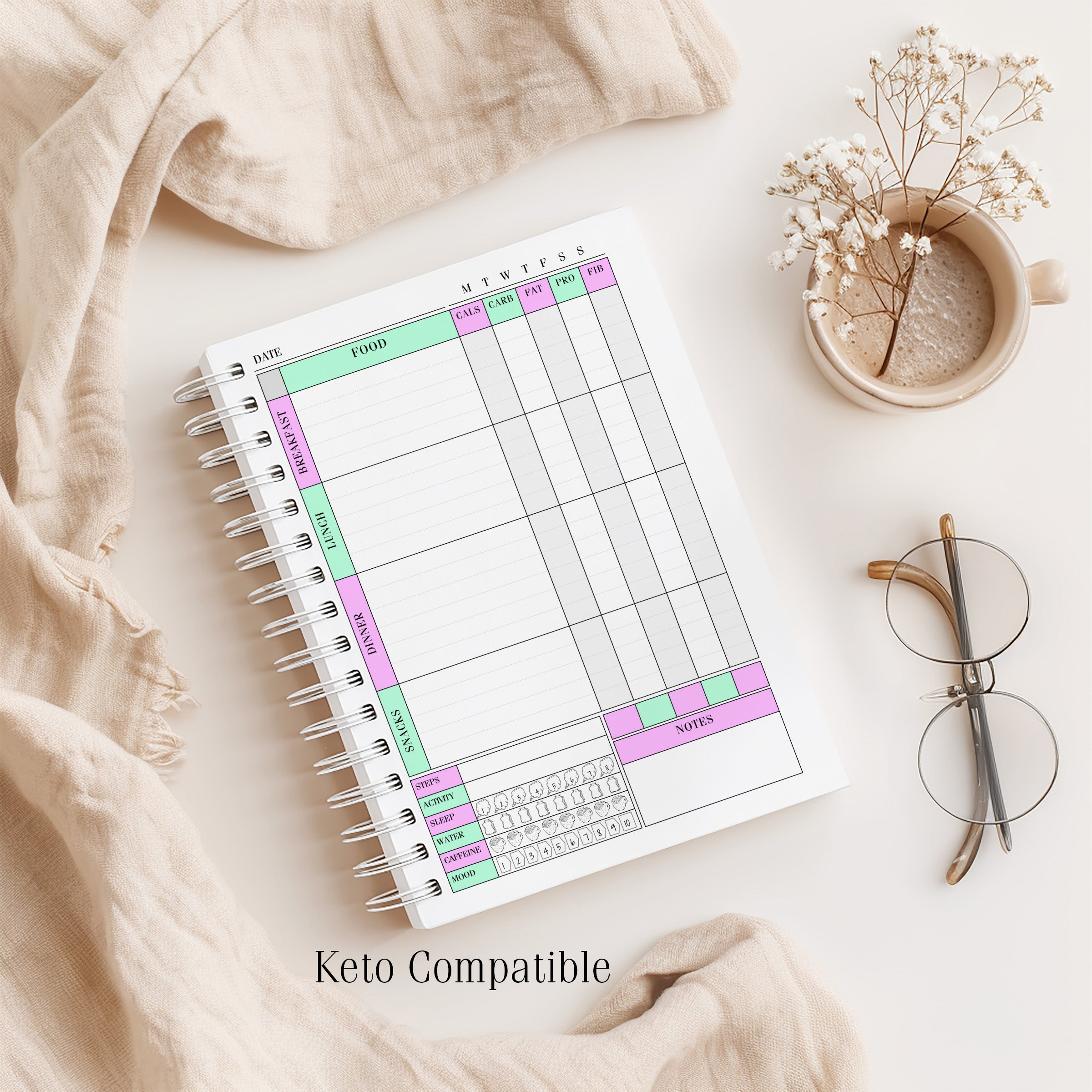 12 Week Weight Loss Journal, Food Diary - Get Shit Together