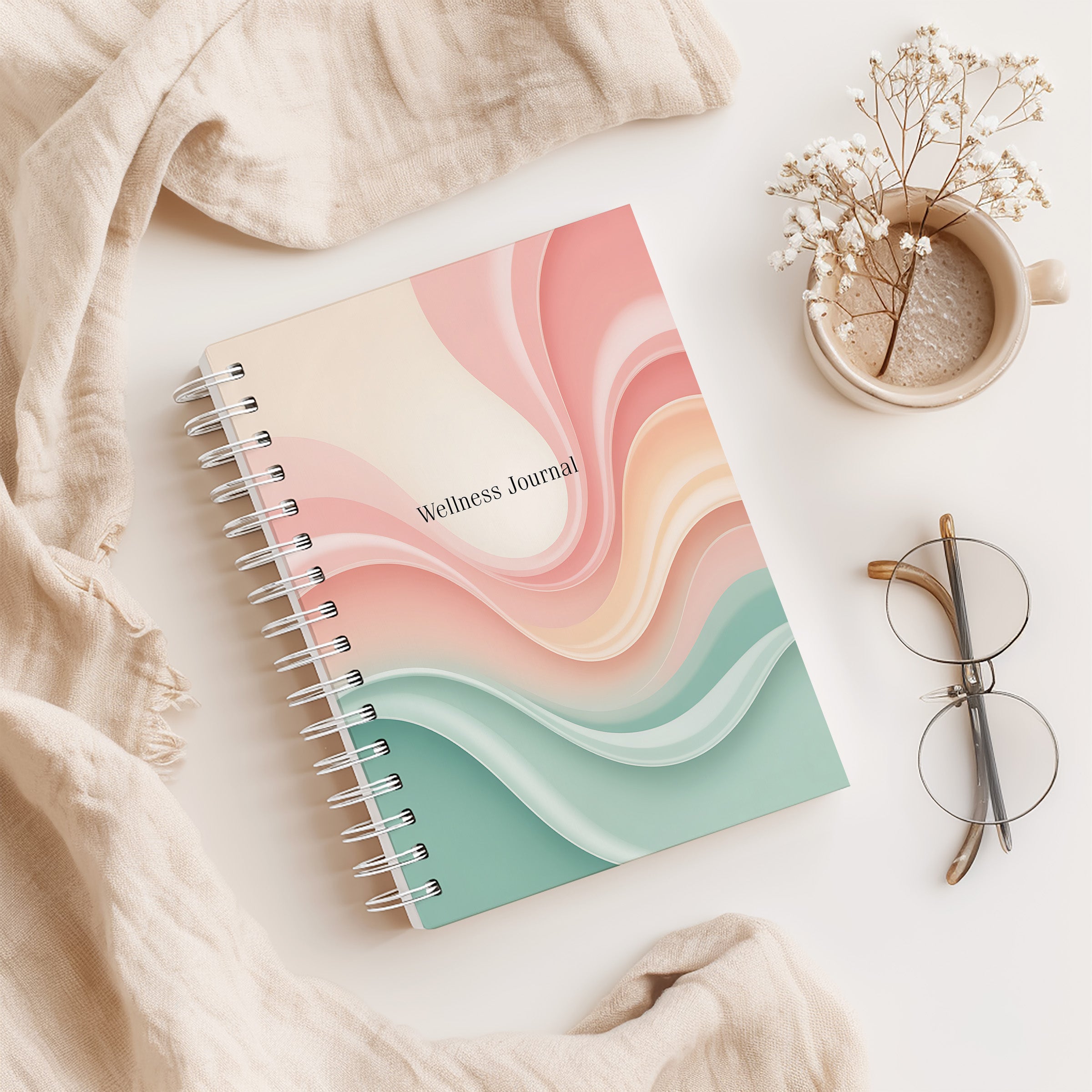 Slimming Group Weight Loss Journal - Rainbow Wave