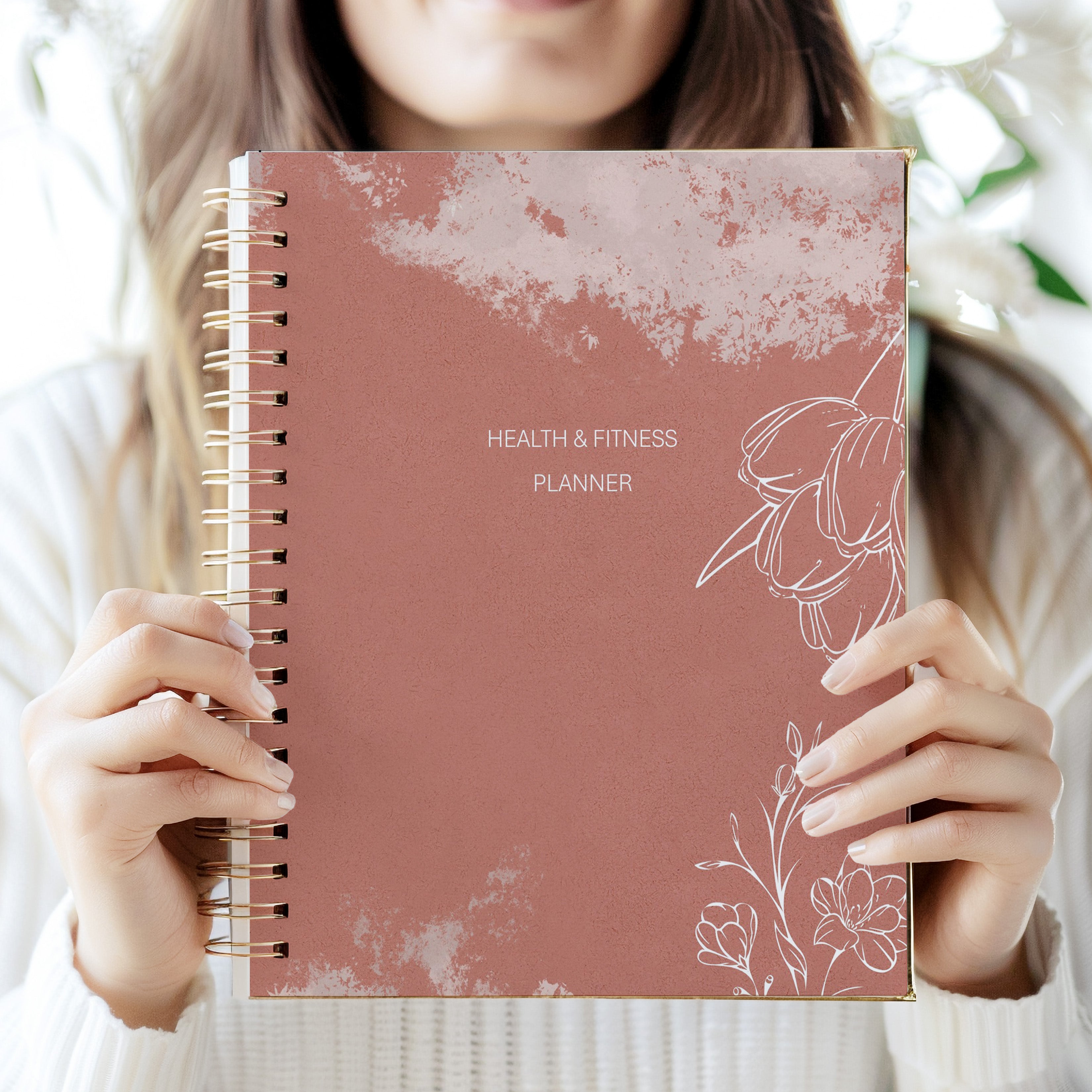 12 Month Health & Fitness Planner | Self-Care Planner - Terracotta