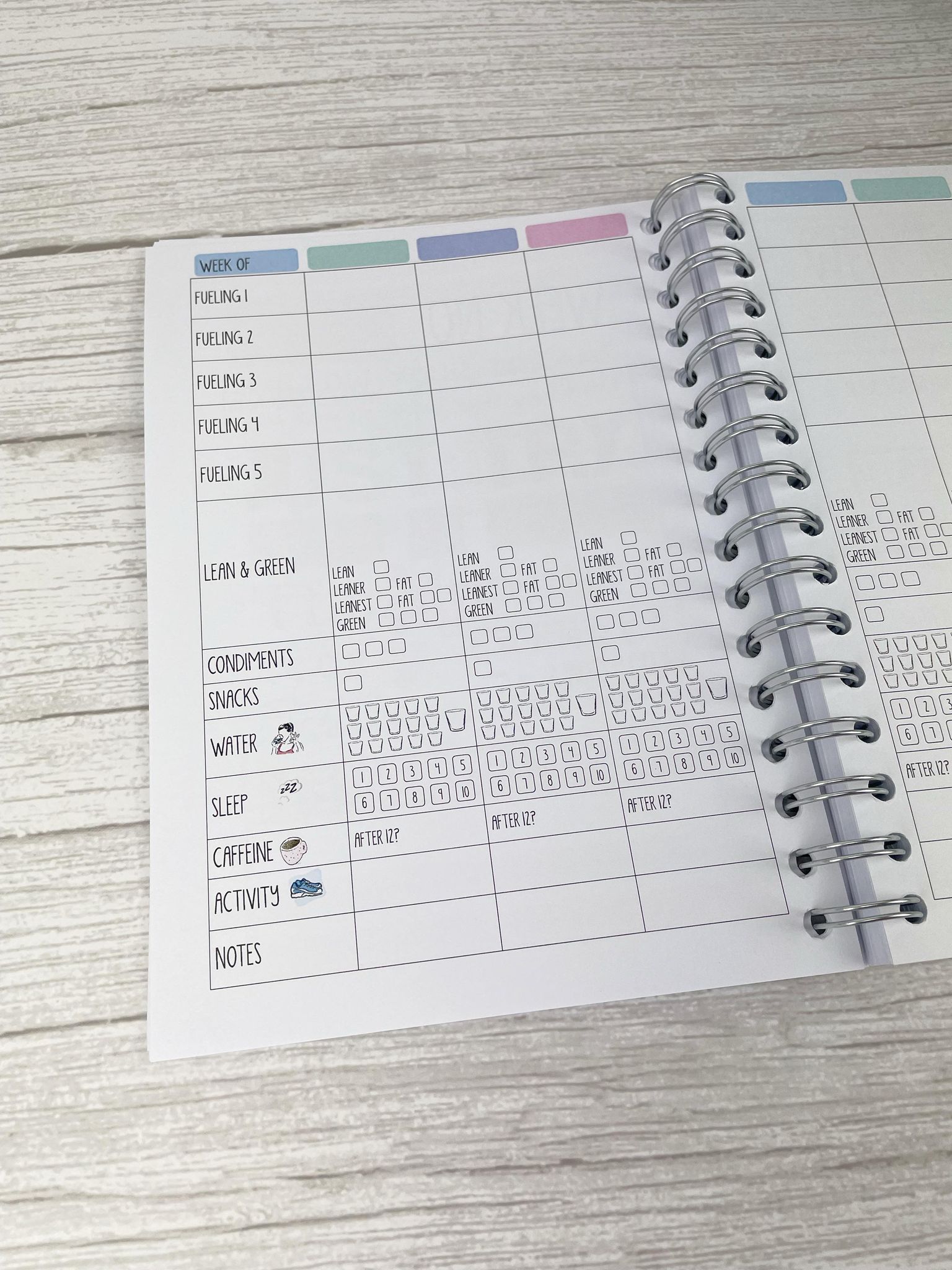 Optavia 5/1 Food Diary - You Can Do It Blue