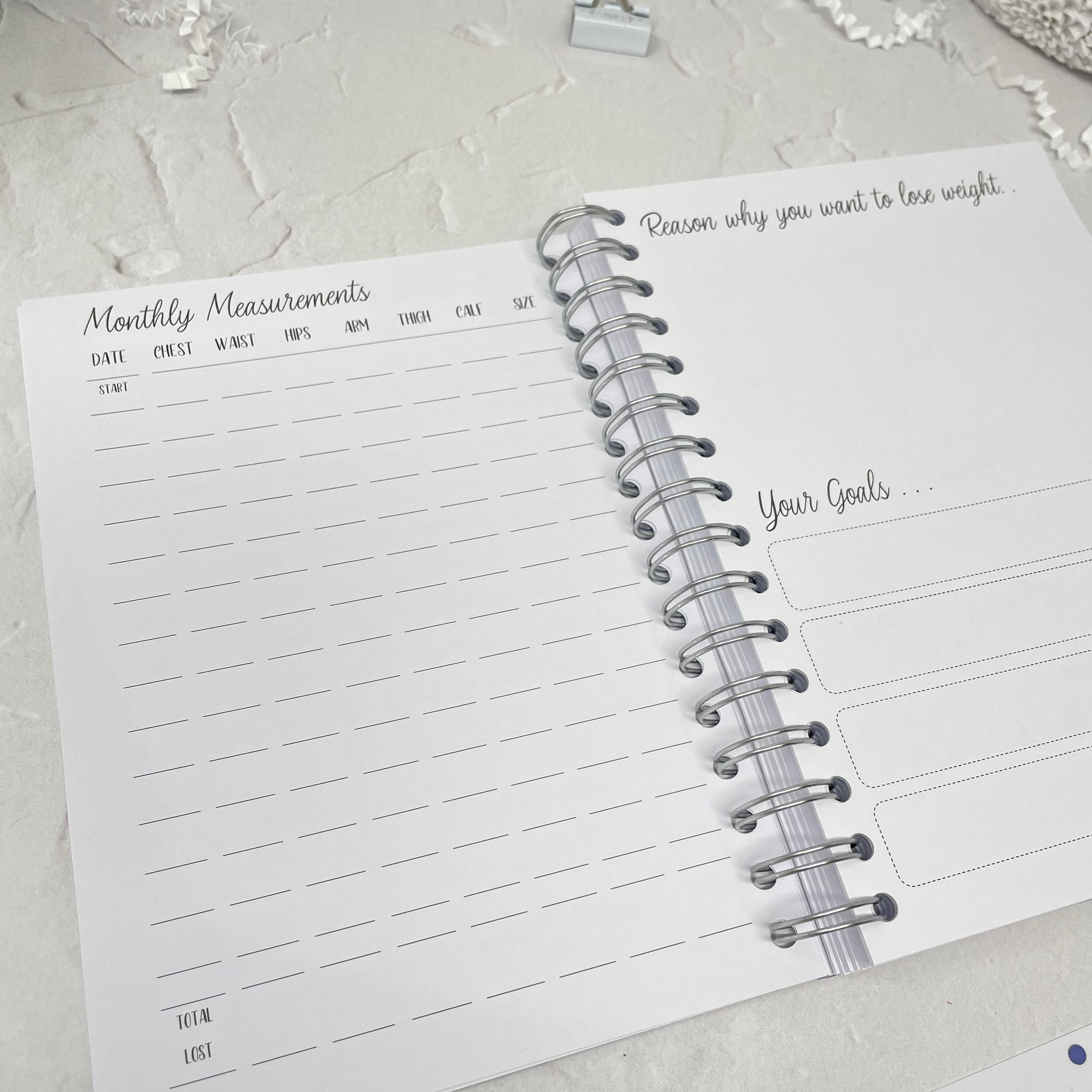 12 Month Food Diary, Year Planner - 365 Days 365 Chances