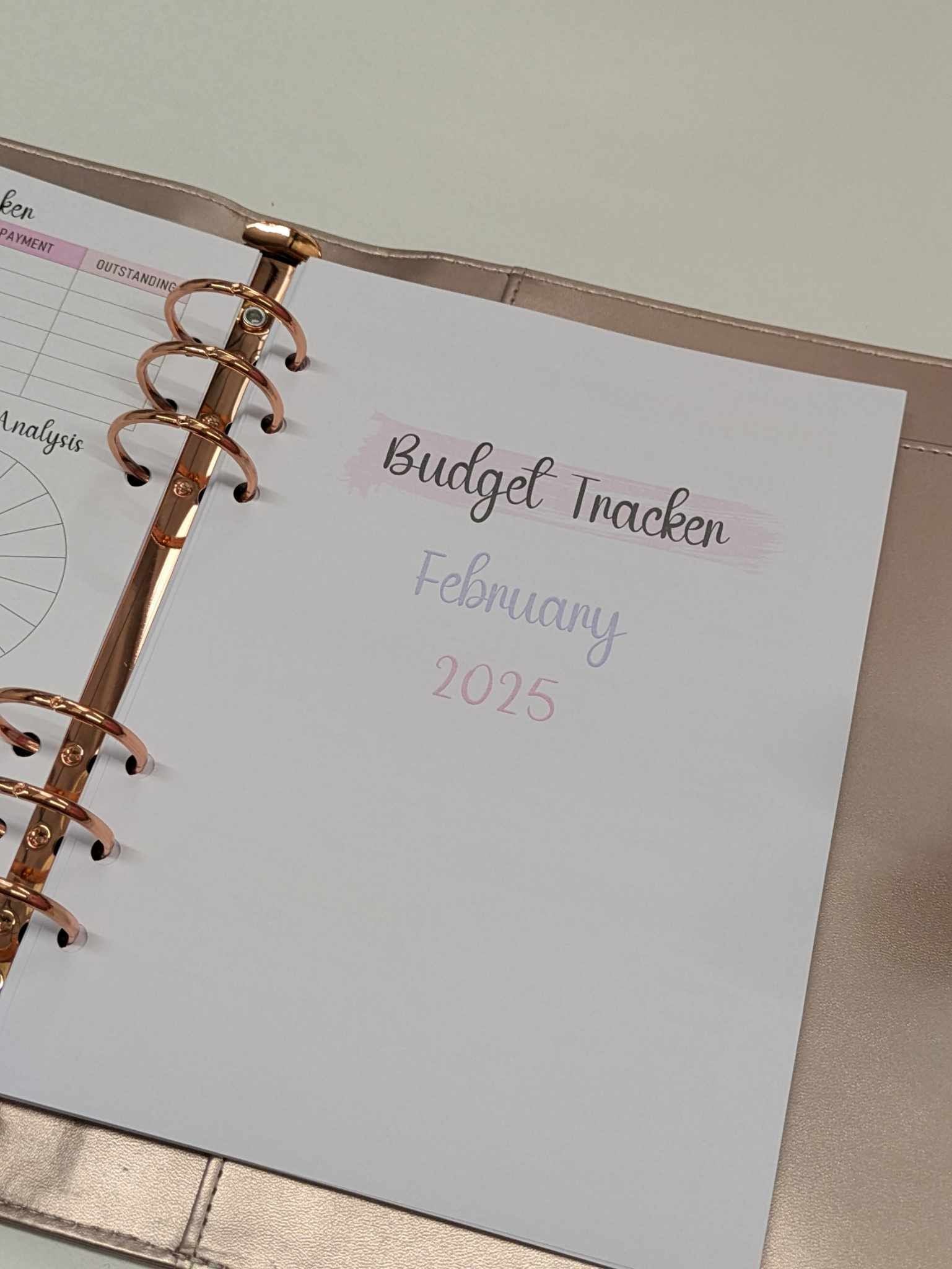 2026 Week On Two Page Diary Inserts + Budget Tracker Inserts - Colour Inserts