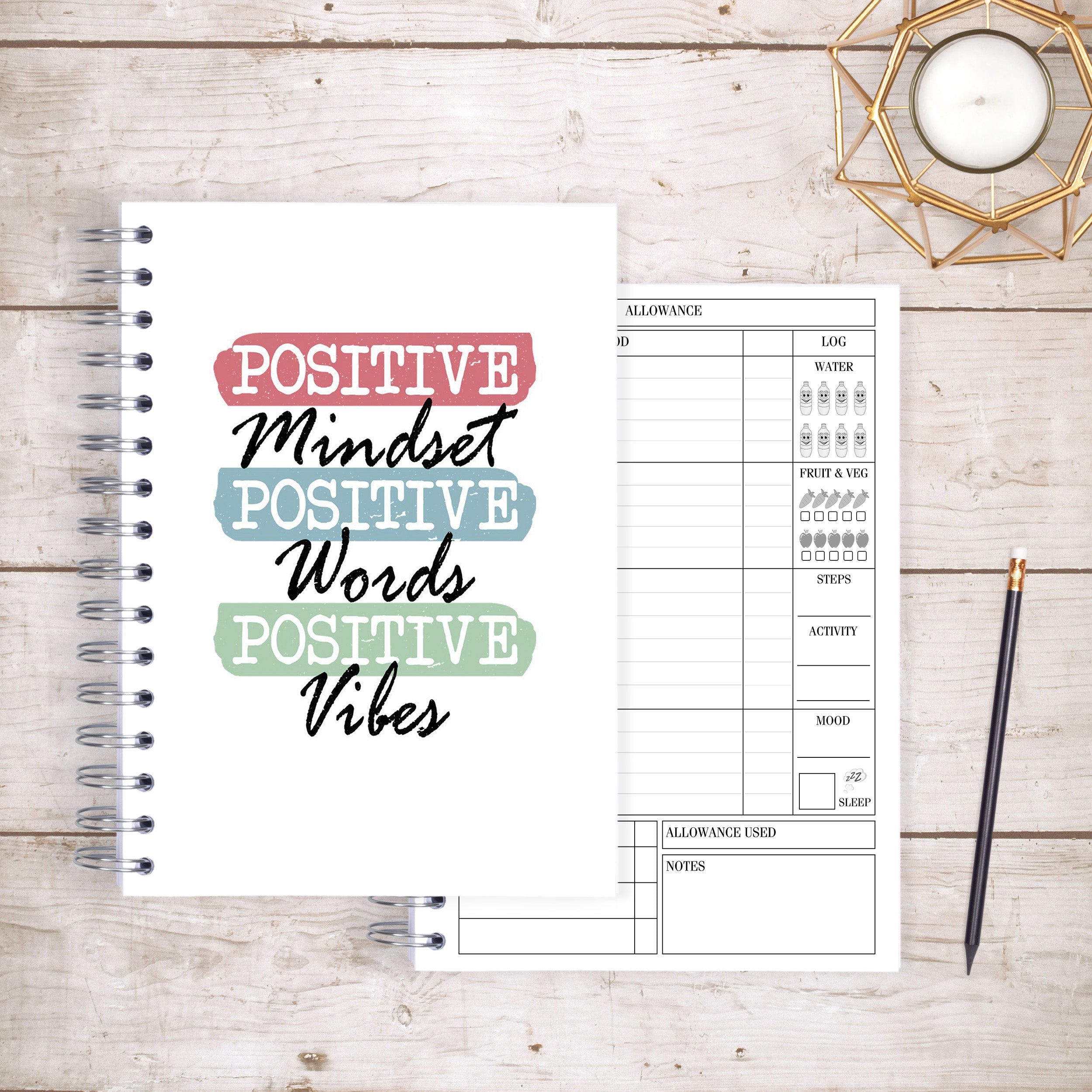 Food Diary - Mono Cals - Positive Mindset