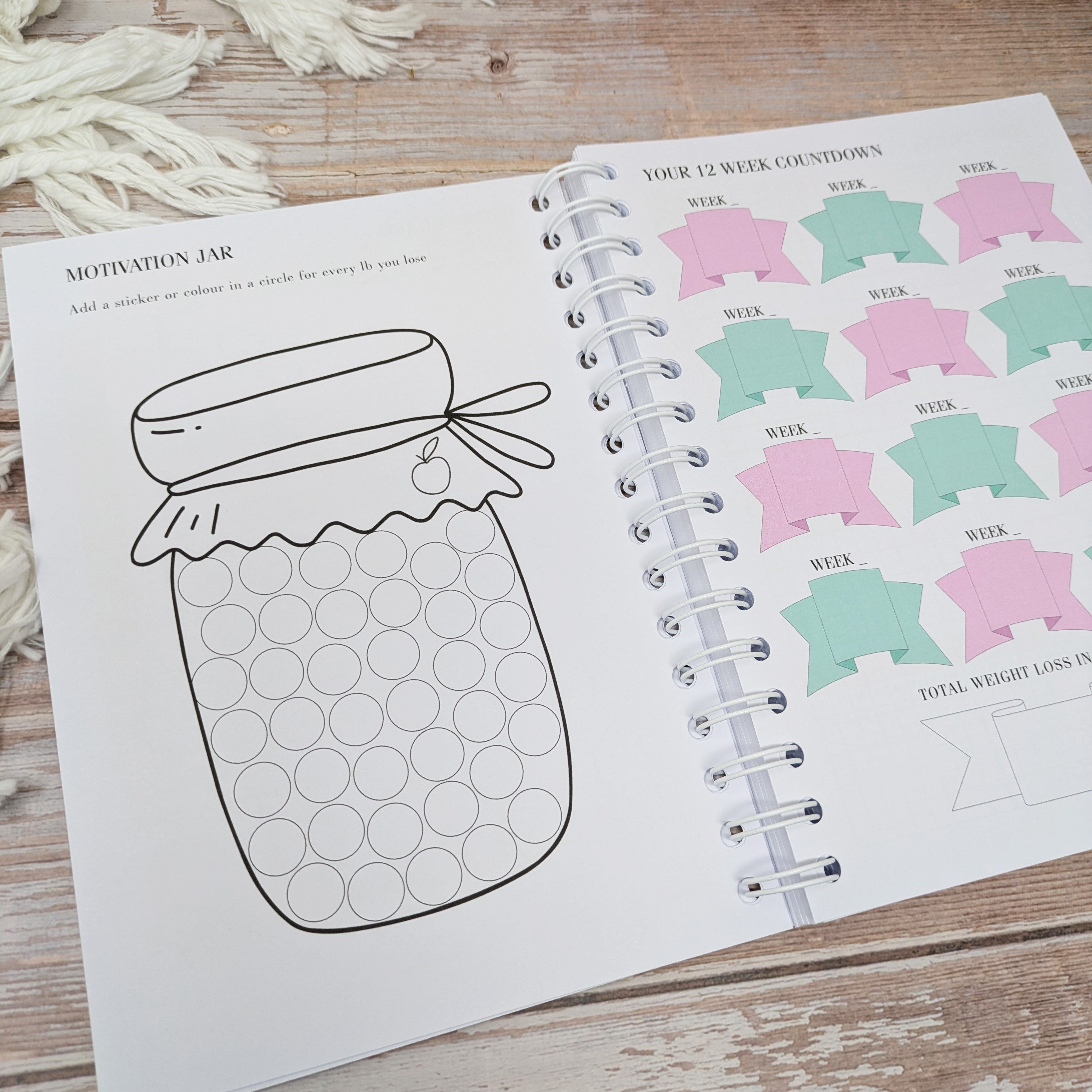 12 Week Weight Loss Journal, Food Diary - Get Shit Together