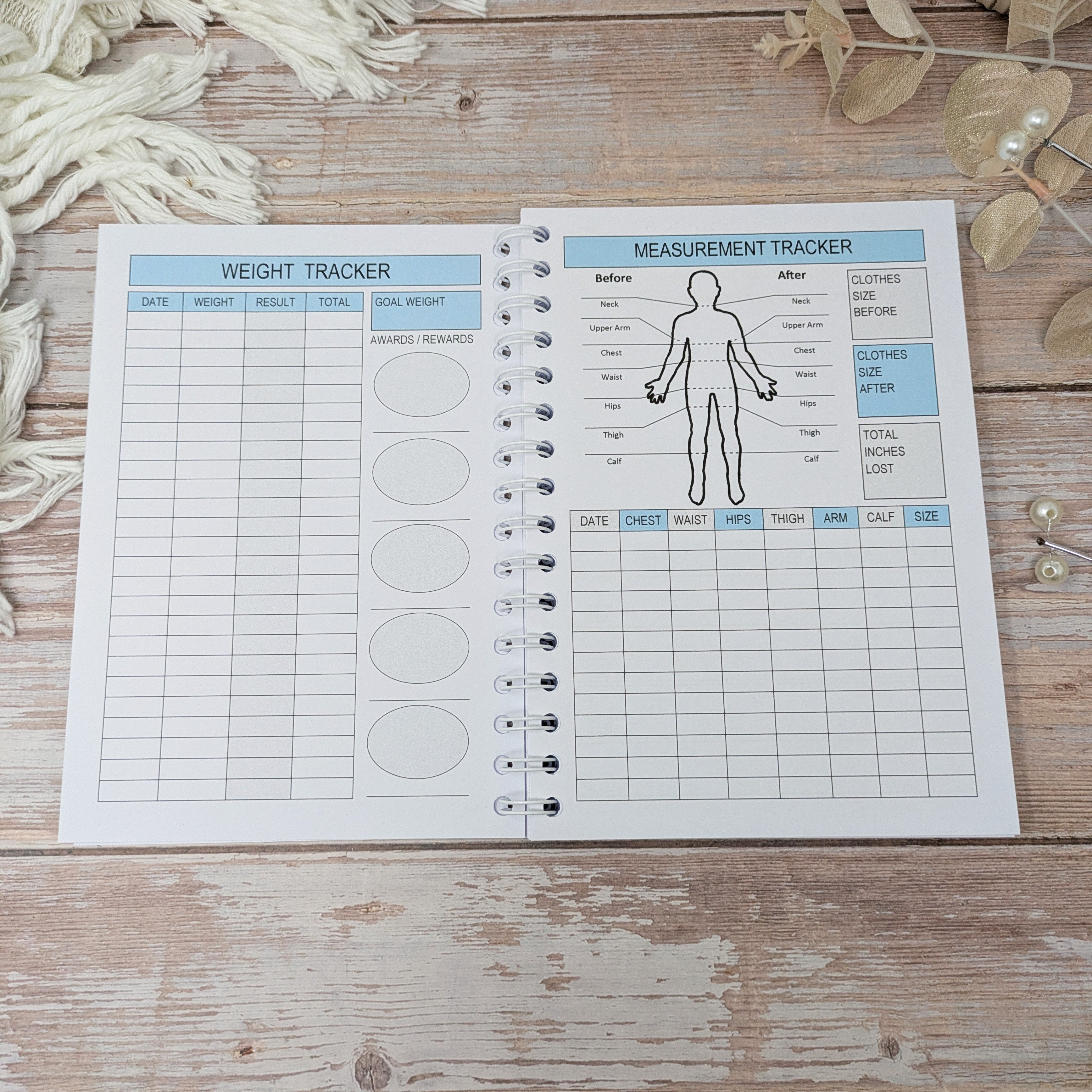 12 Wk Calories Original Food Diary - Always Bel In Blue