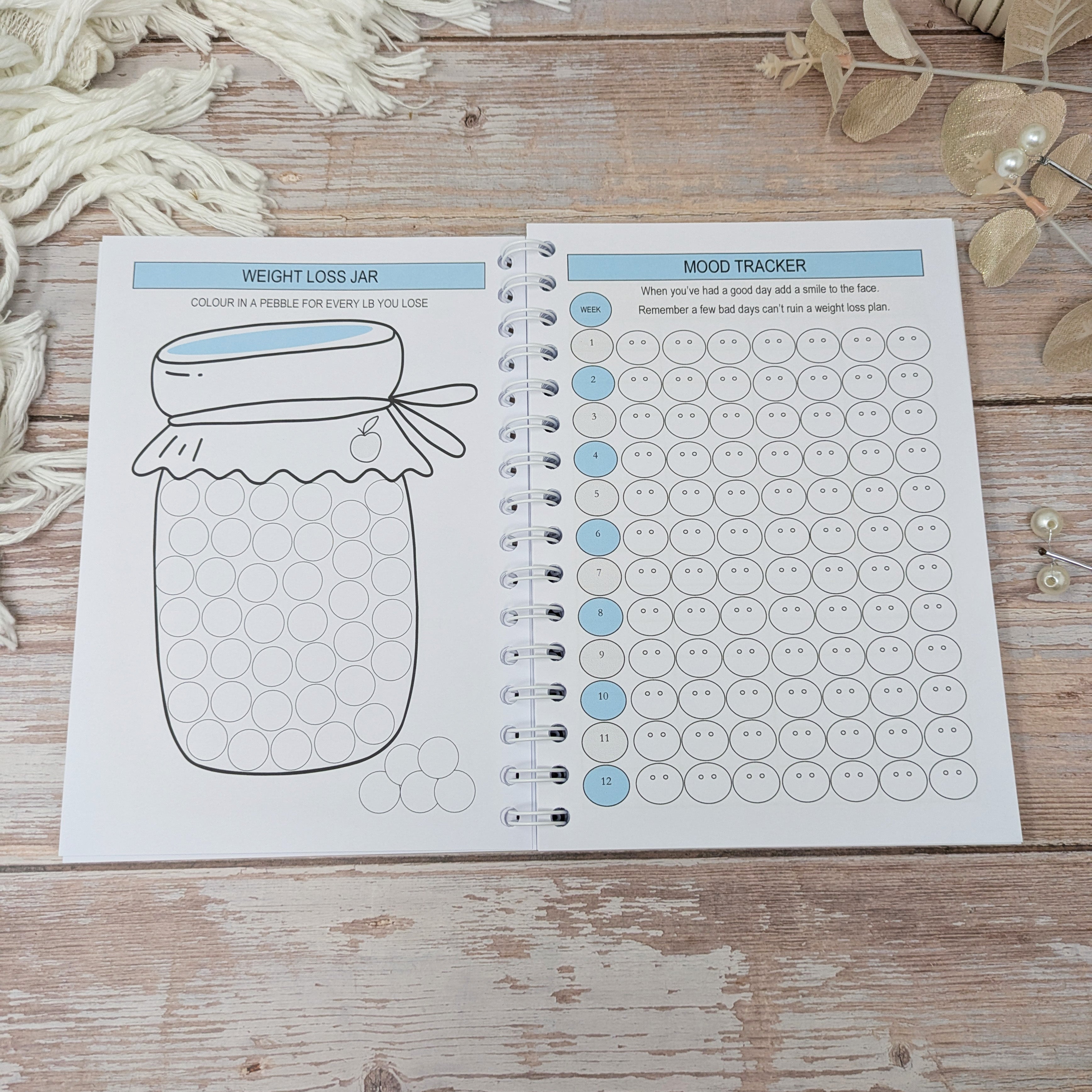 12 Wk Calories Original Food Diary - Always Bel In Blue