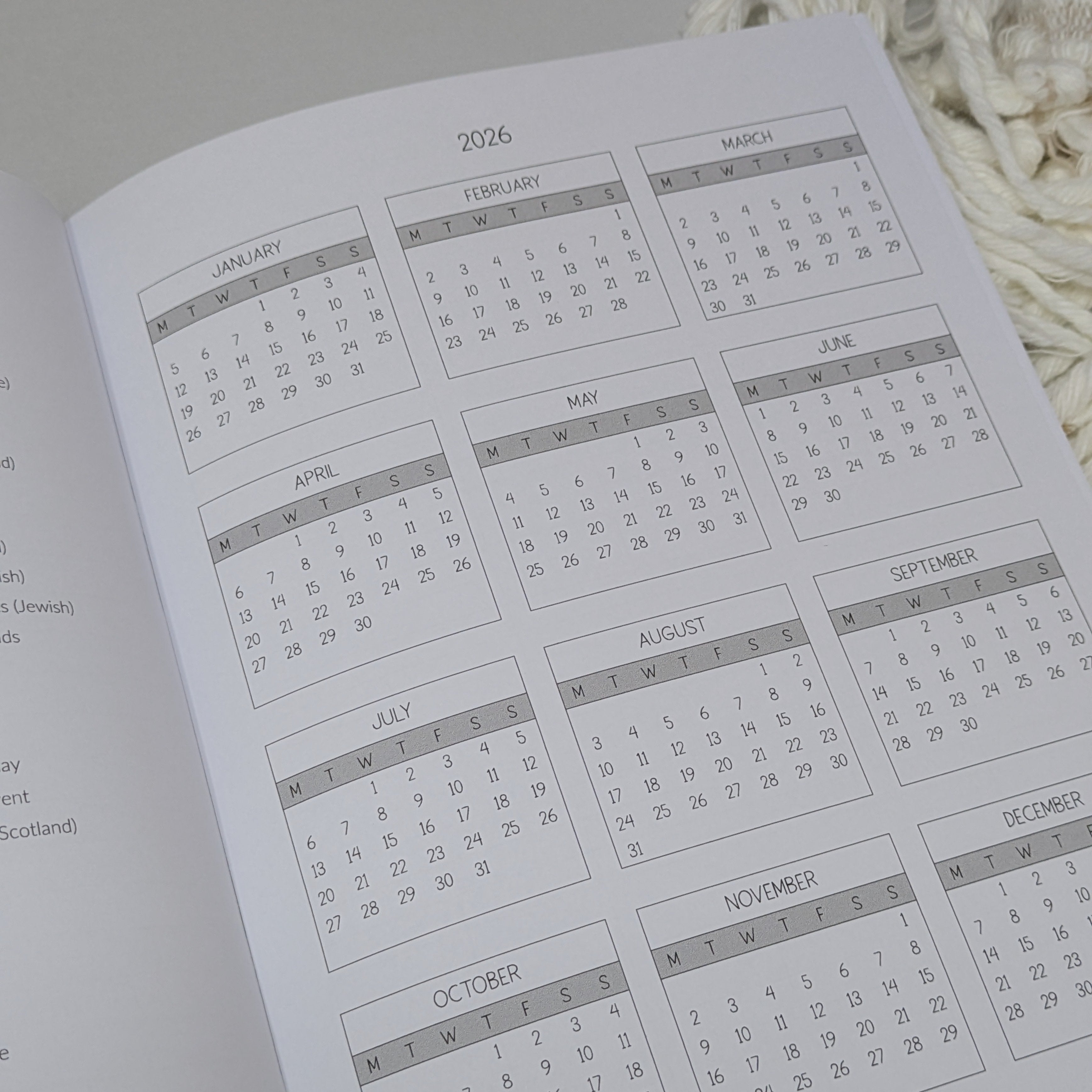 2026 Dated Weekly Planner  - Butterflies