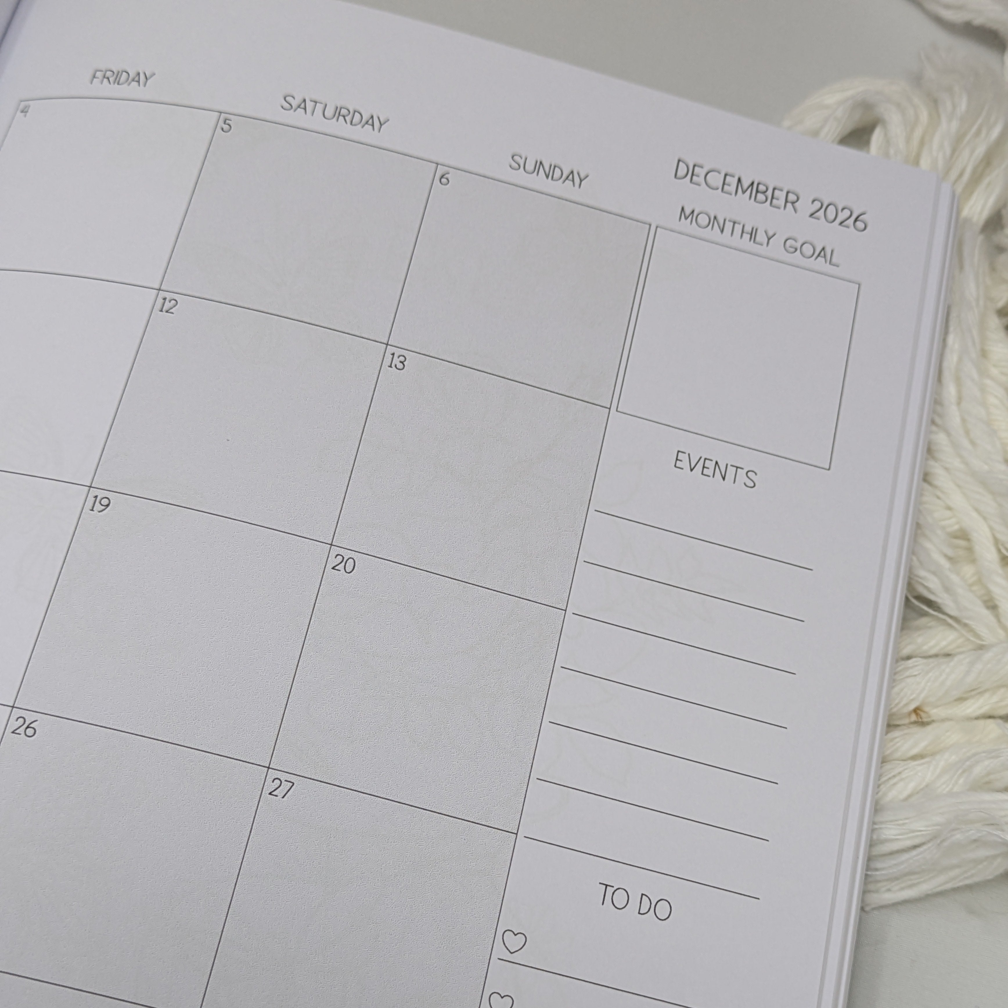 2026 Dated Weekly Planner  - Butterflies