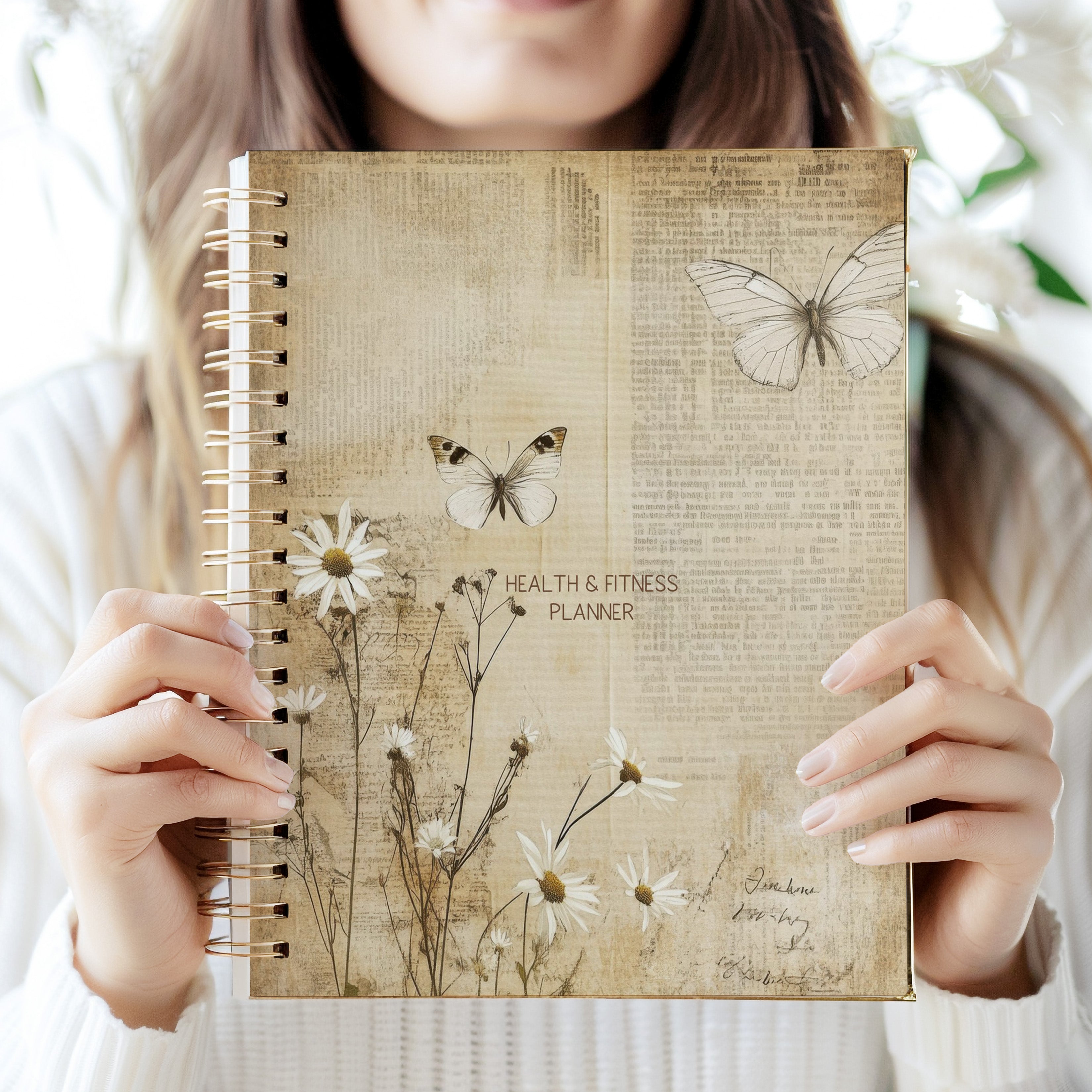 12 Month Health & Fitness Planner | Self-Care Planner  - Butterfly