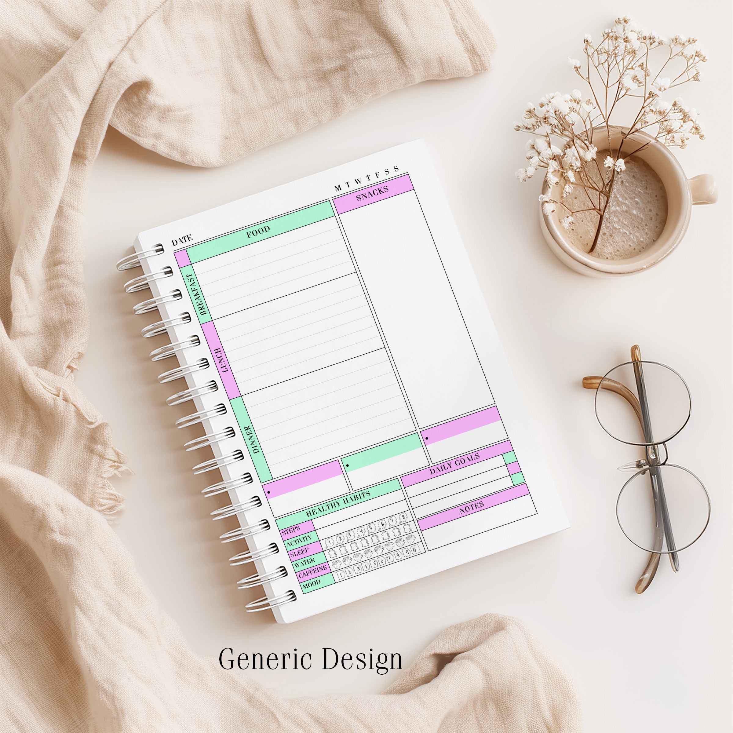 12 Week Weight Loss Journal, Food Diary - Get Shit Together