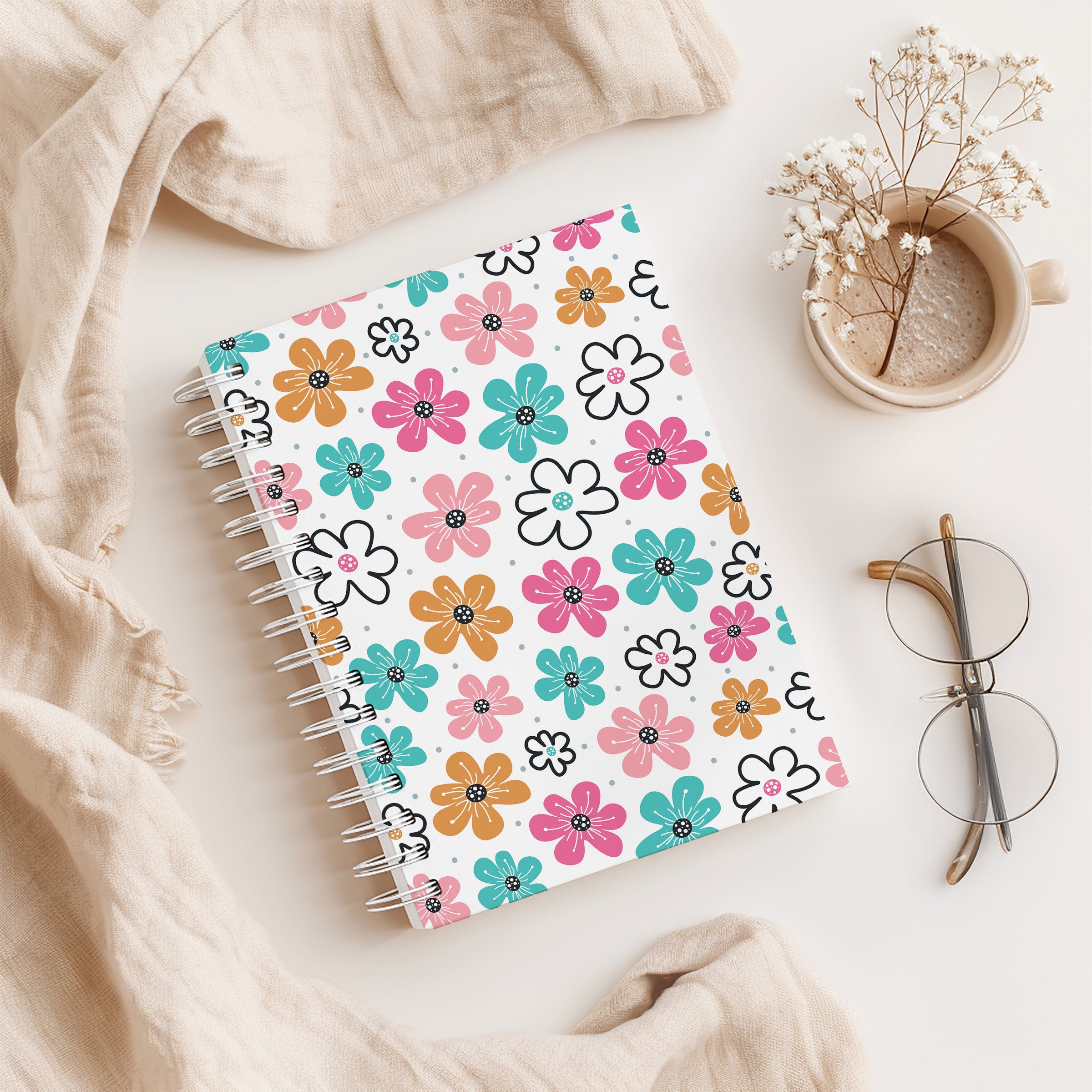 Slimming World Compatible Food Diary - Pastel - Flowers